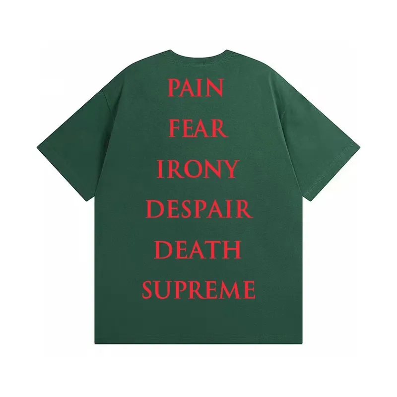 #S105 p110💰 Supreme Week4 xThe Crow co-branded Tee crow angel devil pattern print Loose fit Made of 260g combed cotton double yarn From fabrics to accessories, all three standards are complete and follow ZP Imported Matsui company slurry printing will never crack The whole piece adopts three-needle five-thread technology (neckline-shoulder seam-sleeve seam double line, looks more three-dimensional and textured) The same craftsmanship as the original version, classic version Feel free to compare zp. The whole piece adopts three-needle five-thread craftsmanship (neckline-shoulder seam-sleeve seam double thread, which looks more three-dimensional and textured). It has the same craftsmanship as the original original, classic version. Color: White, Black, Dark Green, Purple. Size: S M L XL XXL