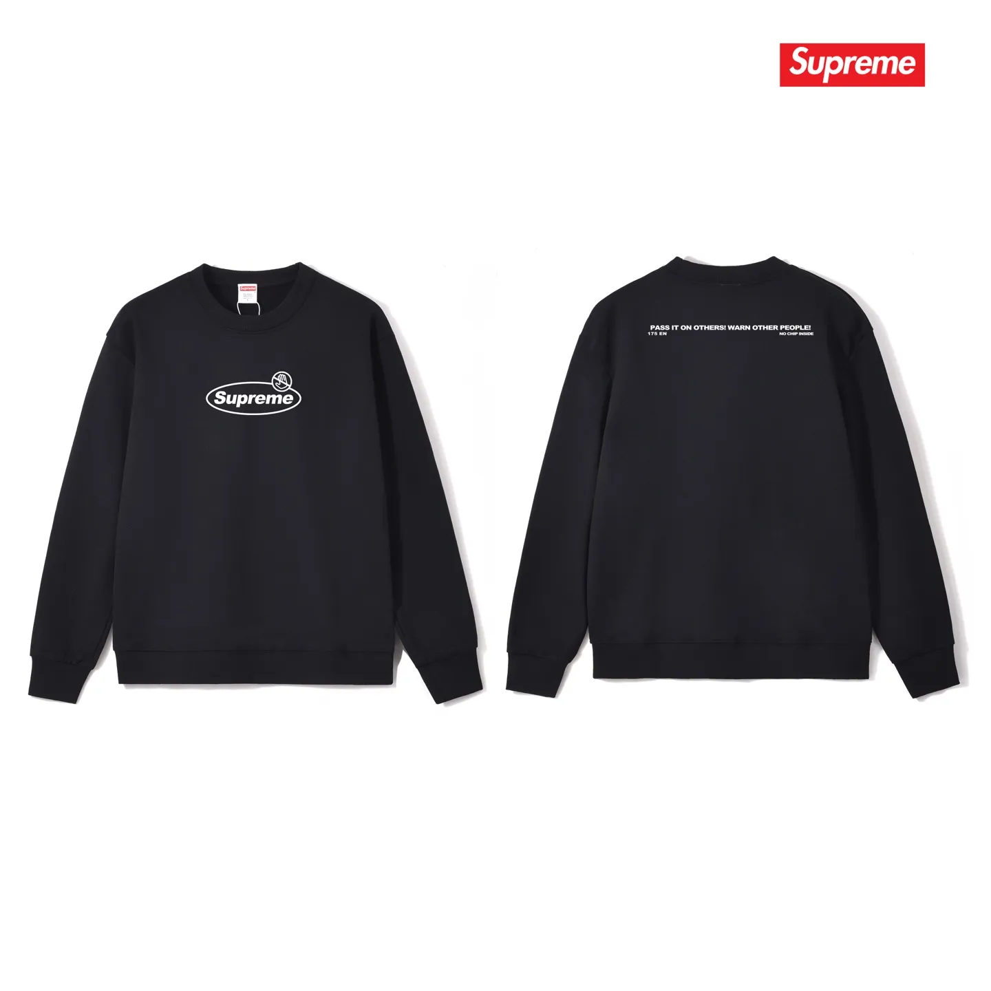 Style No. S1144 #terry p150💰 Plush 160💰 Sup 74FW Warning Tee Warning Tee Warning Prohibition Slogan Logo Round Neck Sweater Made of 400g large terry (drop shoulder large version) fabric, soft texture and no pilling Imported environmentally friendly printing glue The pattern is bright and three-dimensional Quality 💥Same style for men and women The upper body is trendy Color: Black White Gray Size: S M L XL XXL