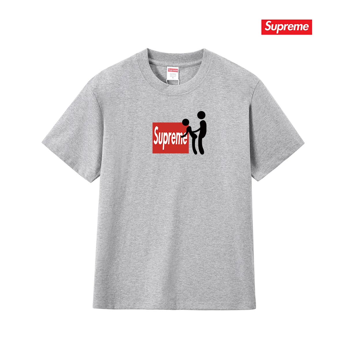 S211 P110💰 SupFW25 Funny Box logo short-sleeved American retro T-shirt. Same style for men and women. Loose fit. Made of 260g combed cotton double yarn. From fabric to accessories, all three standards are complete and follow ZP. Imported Matsui company's slurry printing will never crack. The whole piece adopts three-needle five-thread technology. The neckline-shoulder seam-sleeve seam is double-lined, which looks more three-dimensional and textured.) The same process as the original version, classic version Feel free to compare zp. The whole piece adopts three-needle five-thread craftsmanship (neckline-shoulder seam-sleeve seam double thread, which looks more three-dimensional and textured). It has the same craftsmanship as the original original, classic version. Color: black, white, light gray, pink, navy. Size: S M L XL XXL