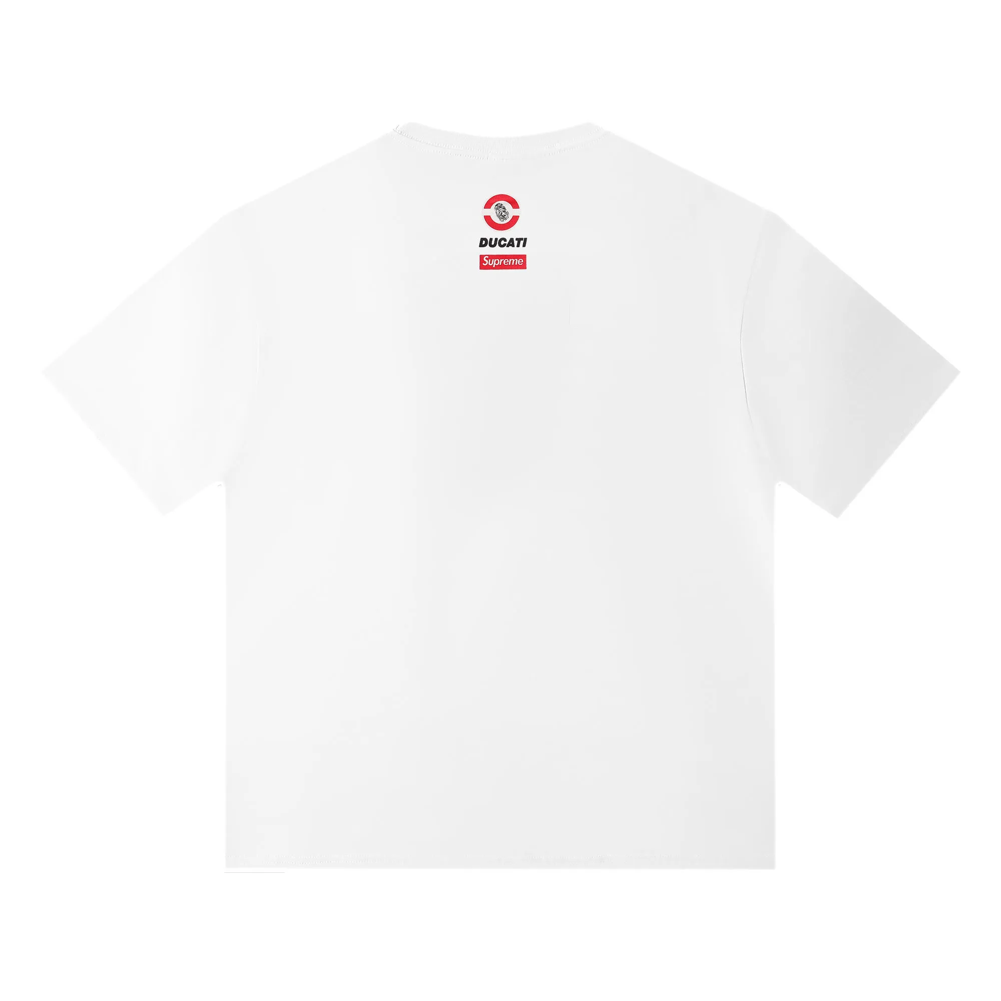 P136 supreme Ducati joint motorcycle white black SMLXL size shoulder width chest length S 52 56 70 M 54 58 72 L 56 60 74 XL 58 62 76