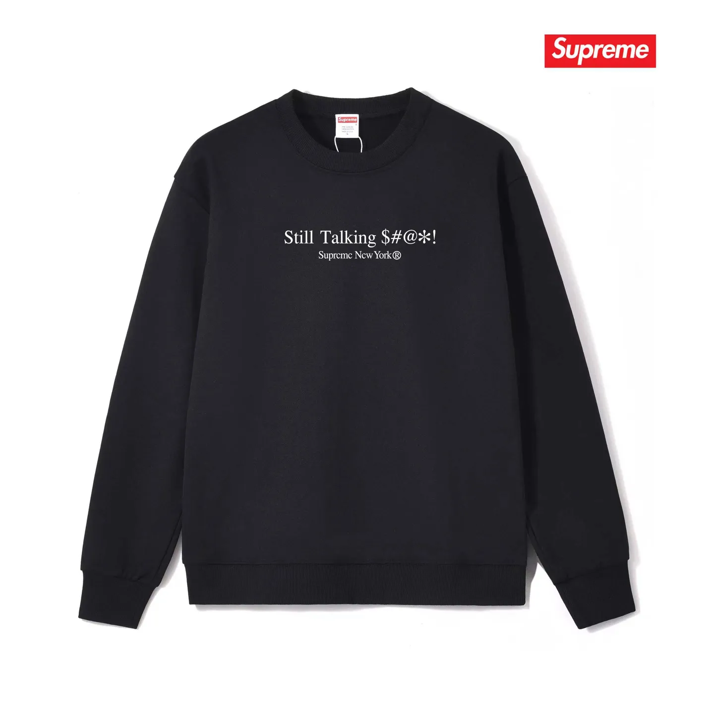 Style No. S1139 #terry p150💰 Velvet 160💰 American trend 22SS Still Talking Tee logo printed on the back round neck sweatshirt Made of 400 grams of large terry (drop shoulder large version) fabric, soft texture and no pilling Imported environmentally friendly printing glue The pattern is bright and three-dimensional Quality💥Same style for men and women The upper body is trendy Color: black white gray Size: S M L XL XXL