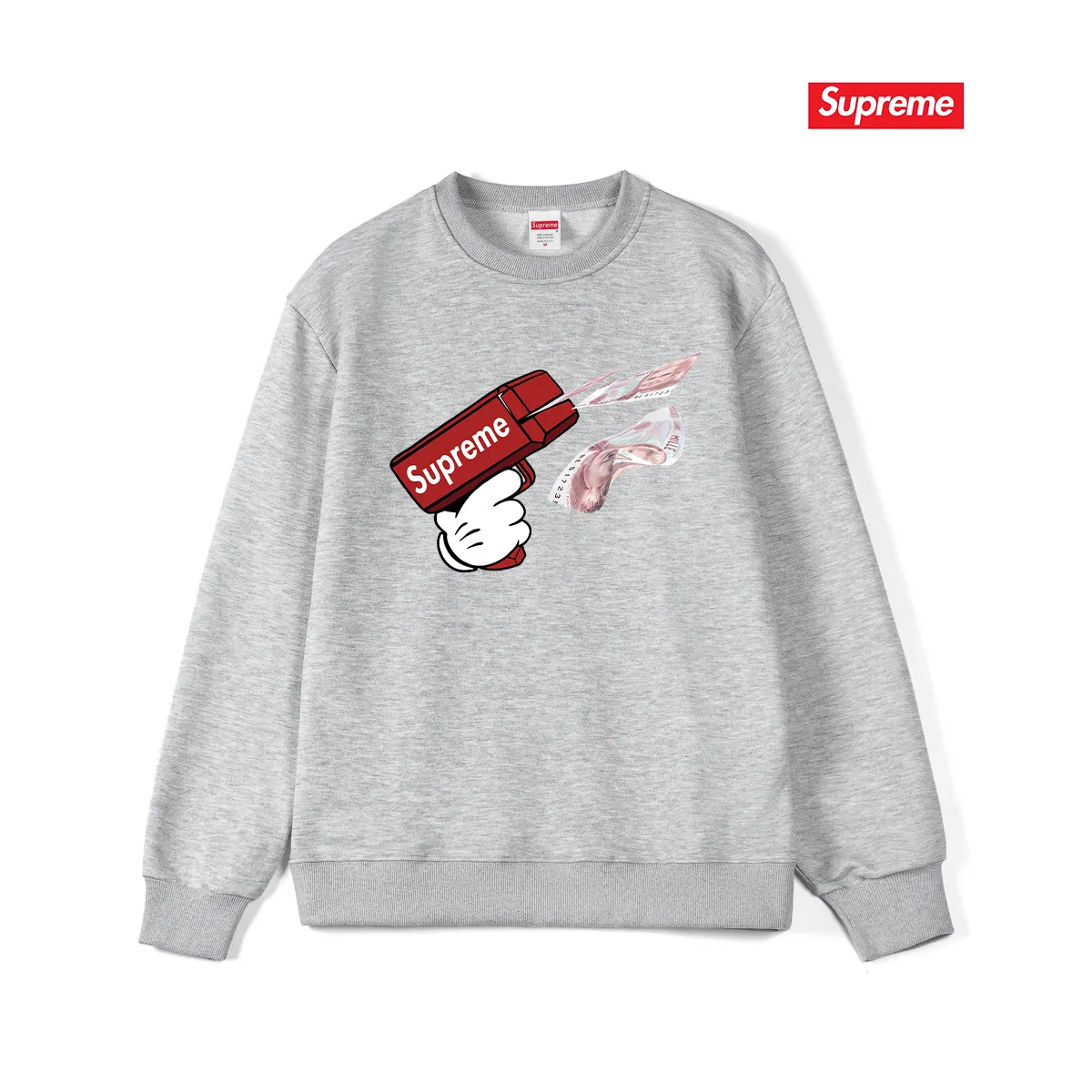 Style No. S1167 #terry p150💰 Velvet 160💰 Sup STK008_KID GRIGIO printed round neck sweatshirt Made of 400g large terry (drop shoulder large version) fabric, soft texture and no pilling Imported environmentally friendly printing glue The pattern is bright and three-dimensional Quality💥Same style for men and women The upper body is trendy Color: black white gray Size: S M L XL XXL