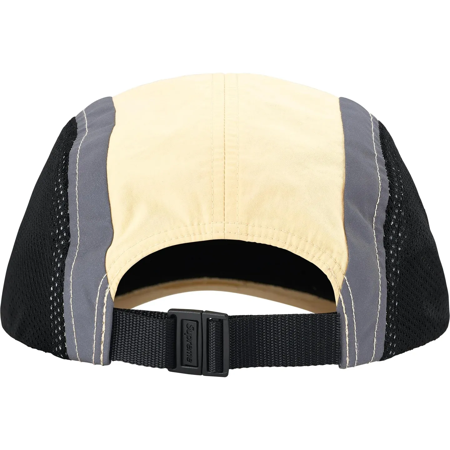 N110💰p150 Sup Side Mesh Camp Cap46M Reflective Side Mesh Baseball Cap Peaked Cap Black Apricot Red Blue