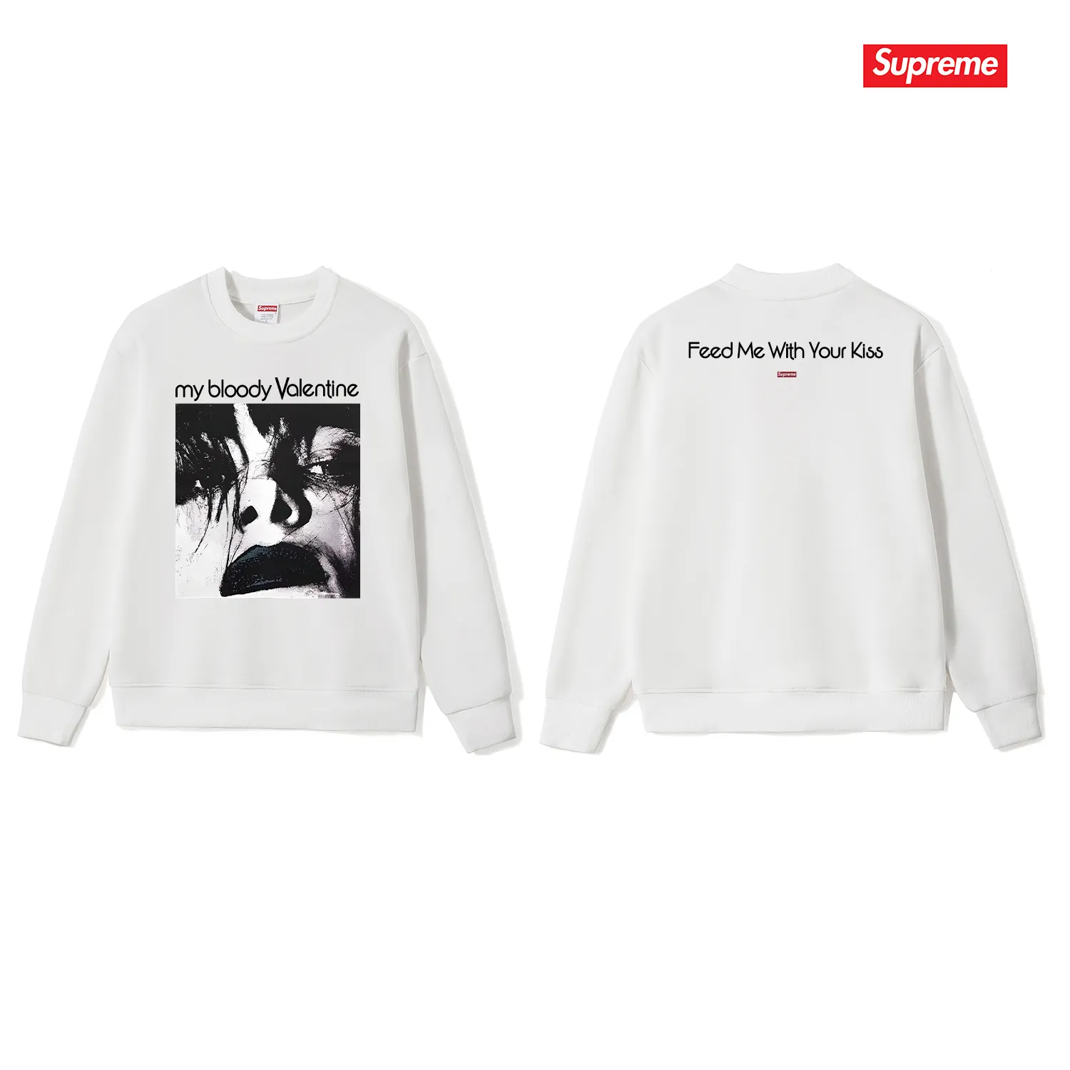Style No. S1213 #terry p150💰 Plush 160💰 Sup music and art album Unisex round-neck sweatshirt Made of 400g large terry (drop shoulder large version) fabric, soft texture and no pilling Imported environmentally friendly printing glue The pattern is bright and three-dimensional Quality💥Same style for men and women The upper body is trendy Color: black white gray Size: S M L XL XXL