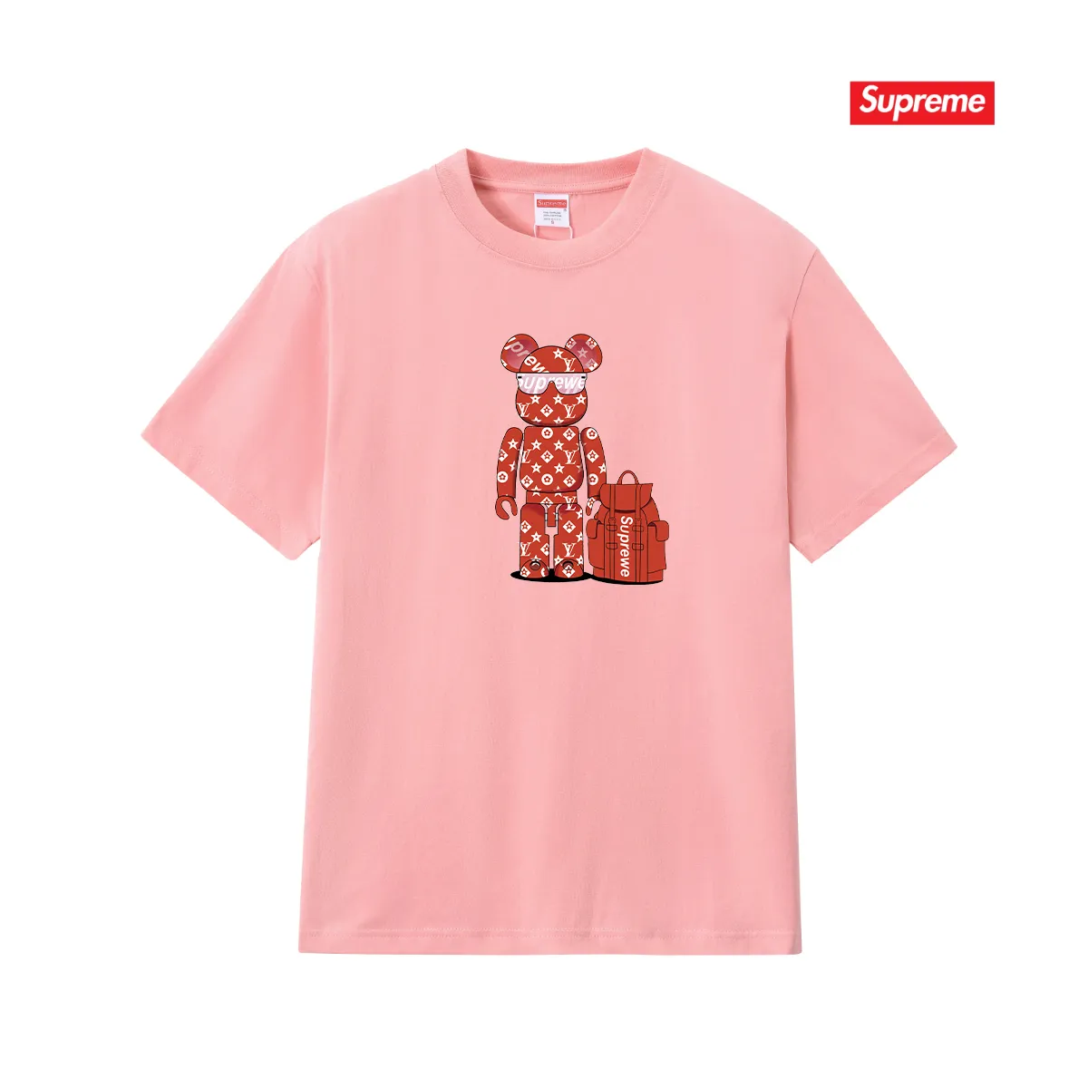 S193 P110💰 2025 new summer pure cotton sup US trendy Hong Kong short-sleeved T-shirt loose round neck large size printed half-sleeved T-shirt loose version using 260g combed cotton double yarn from fabrics to accessories All three standards are complete and follow ZP Imported Matsui Company slurry printing will never crack The whole piece is made with a three-needle five-thread process. The neckline-shoulder seam-sleeve seam is double-lined, and it looks more three-dimensional and textured. The process is the same as the authentic original version. The classic version. Feel free to compare zp. The whole piece is made of a three-needle five-thread process. The neckline-shoulder seam-sleeve seam is double-threaded, which looks more three-dimensional and textured. The process is the same as the authentic original version. The classic version. Color: Black White Light Gray Pink Navy Size: S M L XL XXL