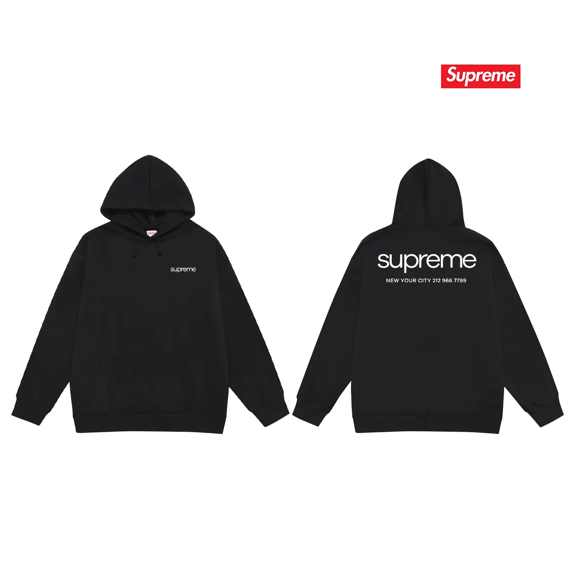 Style No. S2138 #terry P160💰 Velvet P170💰 Sup 80SS New York Tee store information Fashionable and popular style hooded sweatshirt with English letters Made of 400g large terry 430g silver fox velvet (off-shoulder large version) fabric Soft texture and no pilling Imported environmentally friendly printing glue The pattern is bright and three-dimensional Quality 💥Same style for men and women The upper body is trendy Color: black white Gray Size: S M L XL XXL