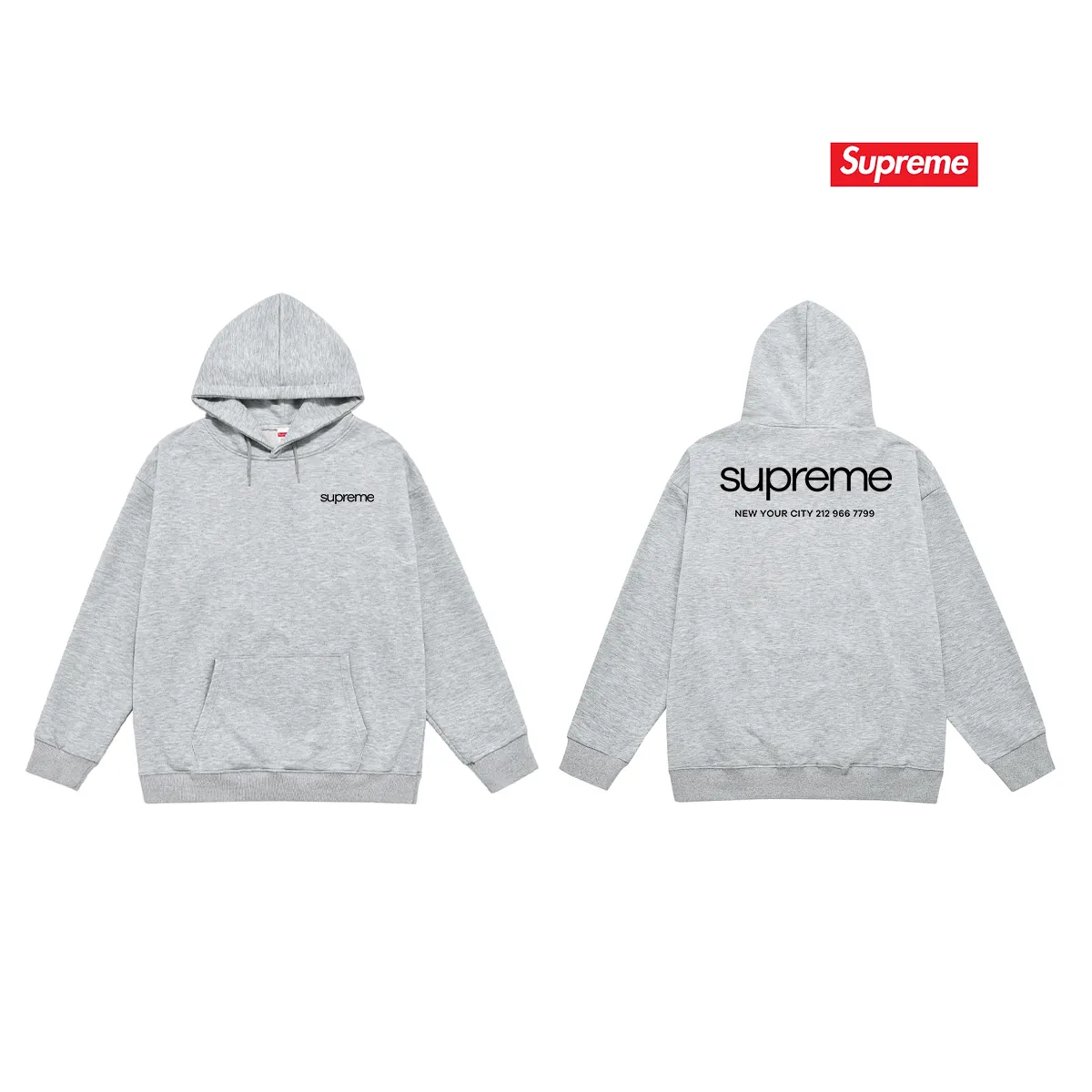 Style No. S2138 #terry P160💰 Velvet P170💰 Sup 80SS New York Tee store information Fashionable and popular style hooded sweatshirt with English letters Made of 400g large terry 430g silver fox velvet (off-shoulder large version) fabric Soft texture and no pilling Imported environmentally friendly printing glue The pattern is bright and three-dimensional Quality 💥Same style for men and women The upper body is trendy Color: black white Gray Size: S M L XL XXL
