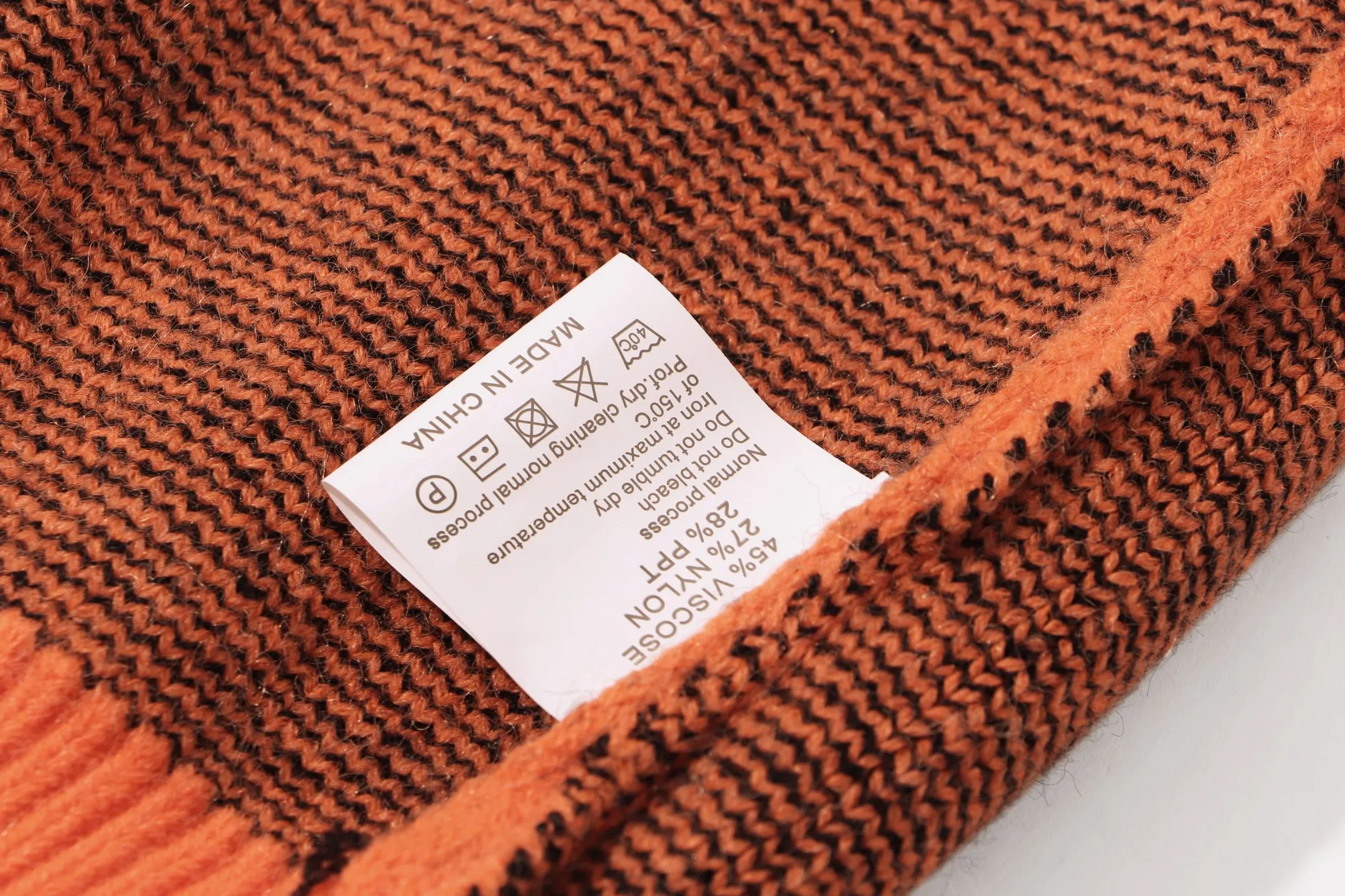 P280 Sup letter cross on the back round neck knitted wool sweater Color: Gray Black Orange Size: S M L XL XXL