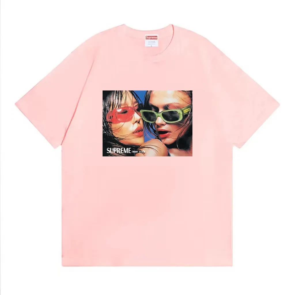 #S102 p110💰 Supreme SS23 Week9 EYEWEARTEE character print, loose fit, made of 260g combed cotton double yarn, all three standards from fabrics to accessories, ZP, imported Matsui company slurry printing will never crack, the whole piece adopts three-needle five-thread technology (neckline-shoulder seam-sleeve seam double line, looks more three-dimensional and textured) consistent with the original version, classic version Feel free to compare zp. The whole piece adopts three-needle five-thread craftsmanship (neckline-shoulder seam-sleeve seam double thread, which looks more three-dimensional and textured). It has the same craftsmanship as the original original, classic version. Color: White, Black, Pink, Yellow, Brown. Size: S M L XL XXL