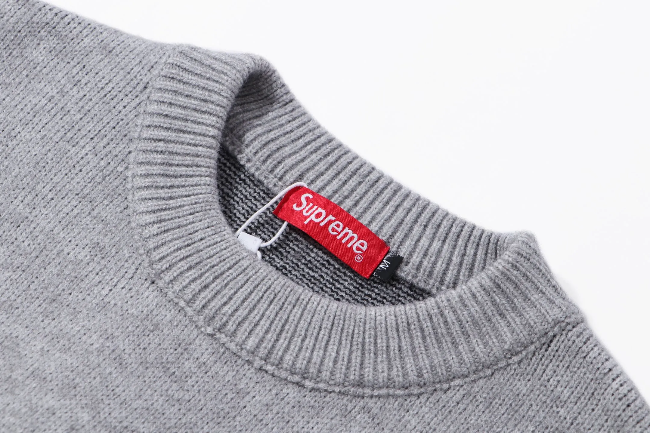 P280 Sup Letter cross on the back Round neck knitted wool Color: Gray Black Orange Size: S M L XL XXL