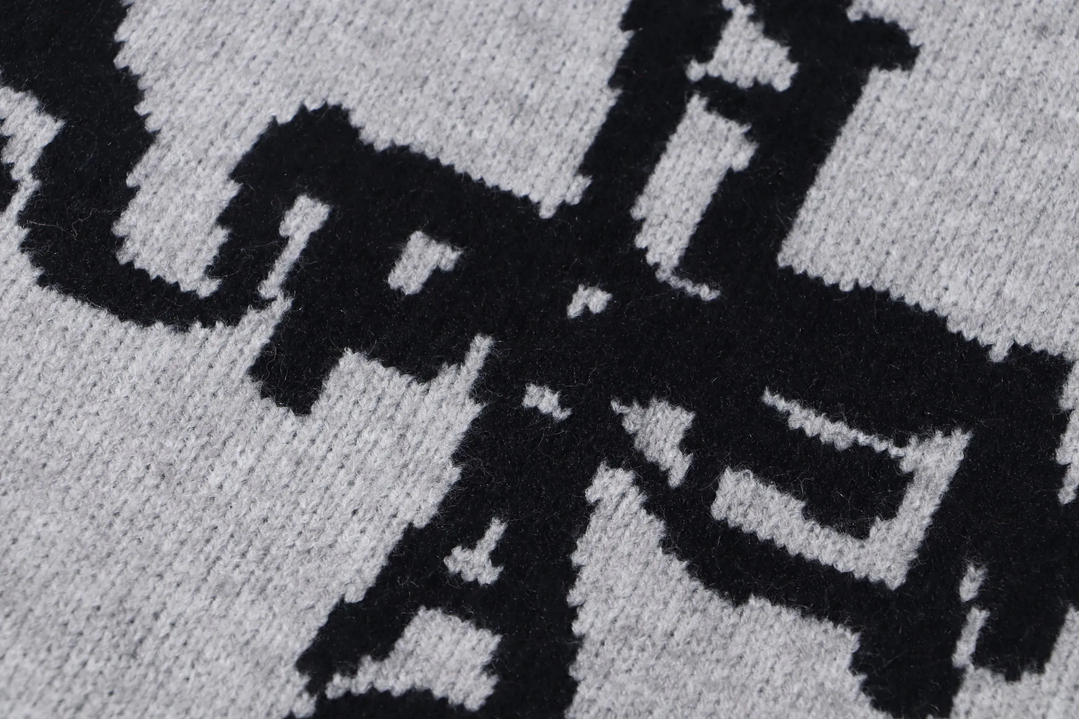 P280 Sup Letter cross on the back Round neck knitted wool Color: Gray Black Orange Size: S M L XL XXL