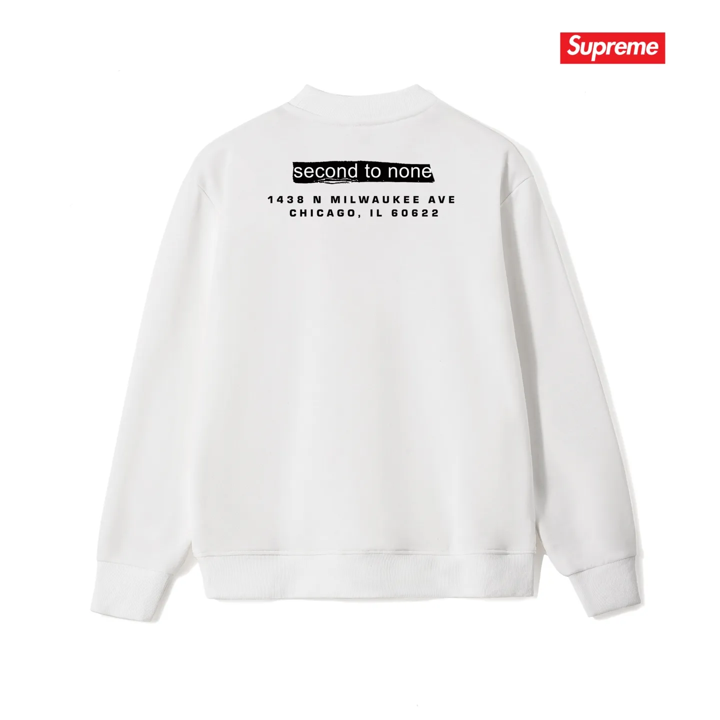 Style number S1157 #terry p150💰 plus velvet 160💰 25-year new Sup Chicago store opening limited solid color round neck sweatshirt Made of 400 grams of large terry (drop shoulder large version) fabric, soft texture and no pilling Imported environmentally friendly printing glue The pattern is bright and three-dimensional Quality 💥Same style for men and women The upper body is trendy Color: black white gray Size: S M L XL XXL