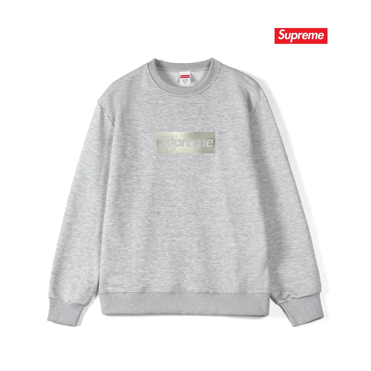Style number S1157 #terry p150💰 plus velvet 160💰 25-year new Sup Chicago store opening limited solid color round neck sweatshirt Made of 400 grams of large terry (drop shoulder large version) fabric, soft texture and no pilling Imported environmentally friendly printing glue The pattern is bright and three-dimensional Quality 💥Same style for men and women The upper body is trendy Color: black white gray Size: S M L XL XXL