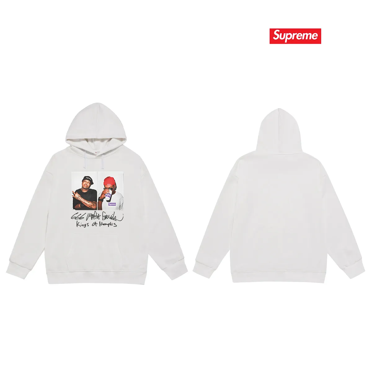 Style No. S2147 #Terry P160💰 Velvet P170💰 24SS Sup MAFIA TEE mafia print hooded sweatshirt Made of 400g large terry 430g silver fox velvet (drop shoulder large version) fabric, soft texture and no pilling Imported environmentally friendly printing glue The pattern is bright and three-dimensional Quality 💥Same style for men and women The upper body is trendy Color: black white gray Size: S M L XL XXL