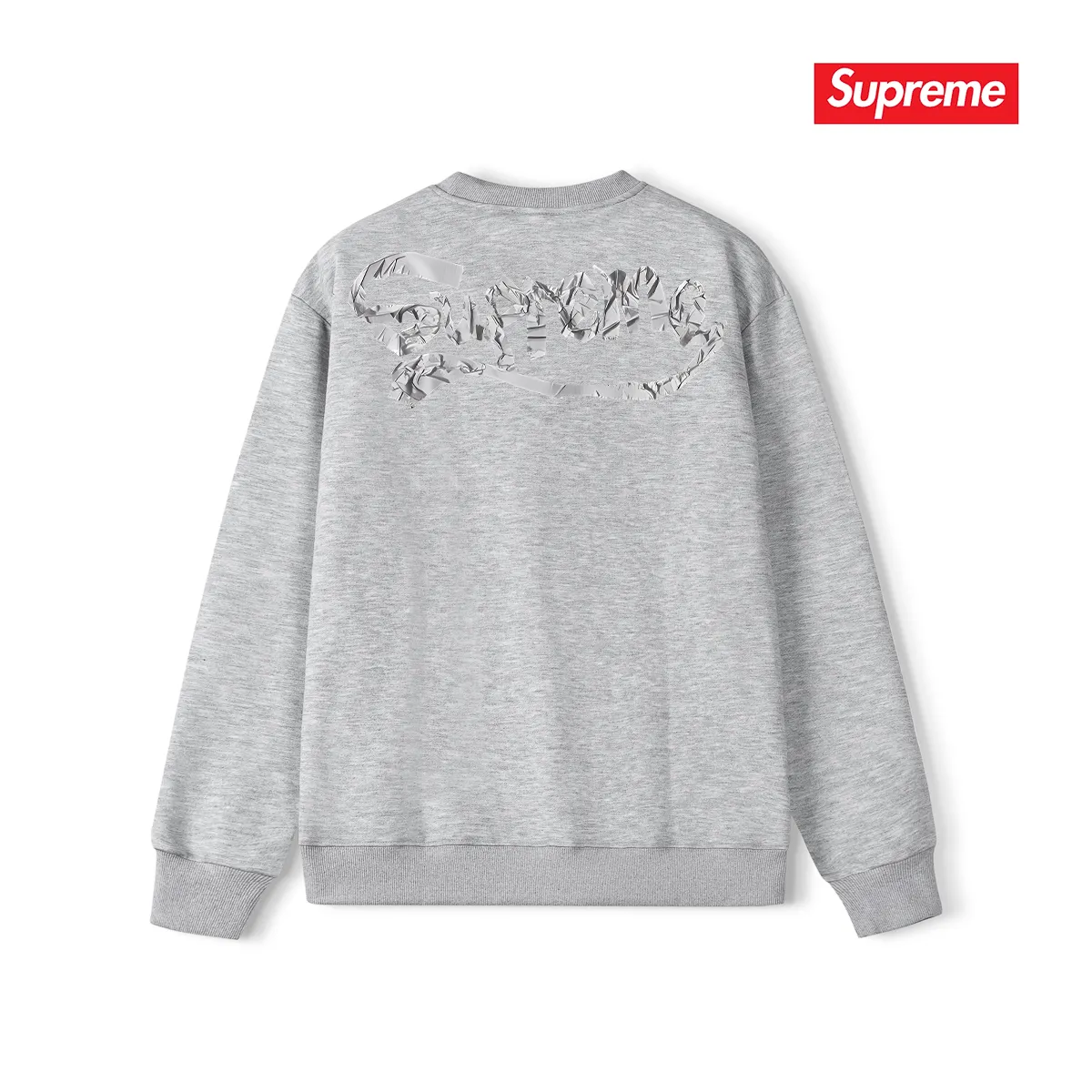 Style No. S1216 #terryp150💰 Velvet 160💰 Sup 80SS Tape Tee Logo printed round neck sweatshirt on the back Made of 400g large terry (drop shoulder large version) fabric, soft texture and no pilling Imported environmentally friendly printing glue The pattern is bright and three-dimensional Quality 💥Same style for men and women The upper body is trendy Color: black white gray Size: S M L XL XXL