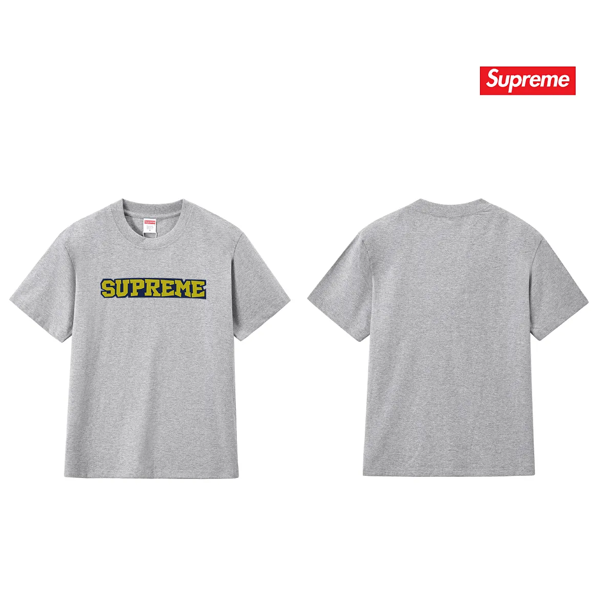 S230 P110💰 Supreme 25SS Satin Applique S/S Top printed LOGO short sleeves, loose fit, made of 260g combed cotton double yarn, all three standards from fabrics to accessories, ZP, imported Matsui company slurry printing will never crack, the whole piece adopts three-needle five-thread process. The neckline-shoulder seam-sleeve seam is double-lined, looks more three-dimensional and textured) and the original version has the same craftsmanship, classic version Feel free to compare zp. The whole piece adopts three-needle five-thread craftsmanship (neckline-shoulder seam-sleeve seam double thread, which looks more three-dimensional and textured). It has the same craftsmanship as the original original, classic version. Color: black, white, light gray, pink, navy. Size: S M L XL XXL