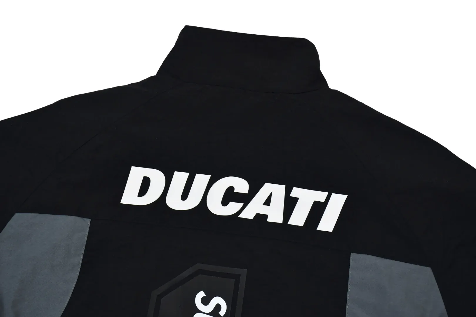 S552💰p570 Supreme 24ss Ducati Ducati co-branded Track Jacket racing uniform school uniform jacket - Color: Black White - Size: S M L XL Customized full set of accessories/YKK metal zipper/Customized hardware/Three standards