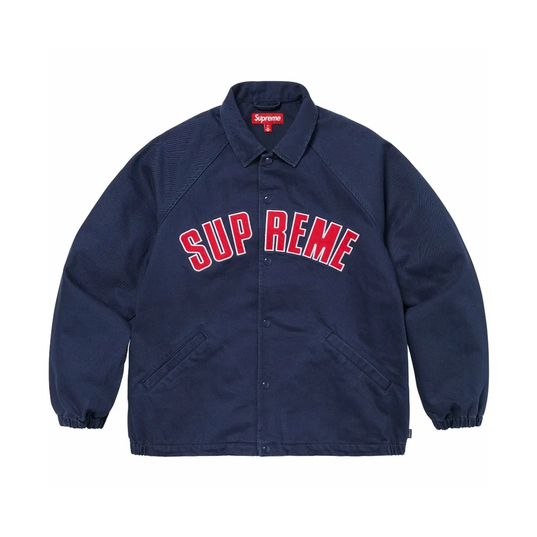 🅿️380 S266 top version Supreme 24ss CRACKED COACHES JACKET micro-label embroidered letter jacket. Fabric: ZP test, custom weaving and dyeing, pure cotton 600G pure cotton main fabric. Technology: large area of embroidery letters on the front. Imported Behringer embroidery machine operation, exquisite and perfect presentation. Customized ZP main logo/washing water label/tag/packaging bag (equipped with extra large thickened handbag) Color: black sapphire blue Size: S~XL