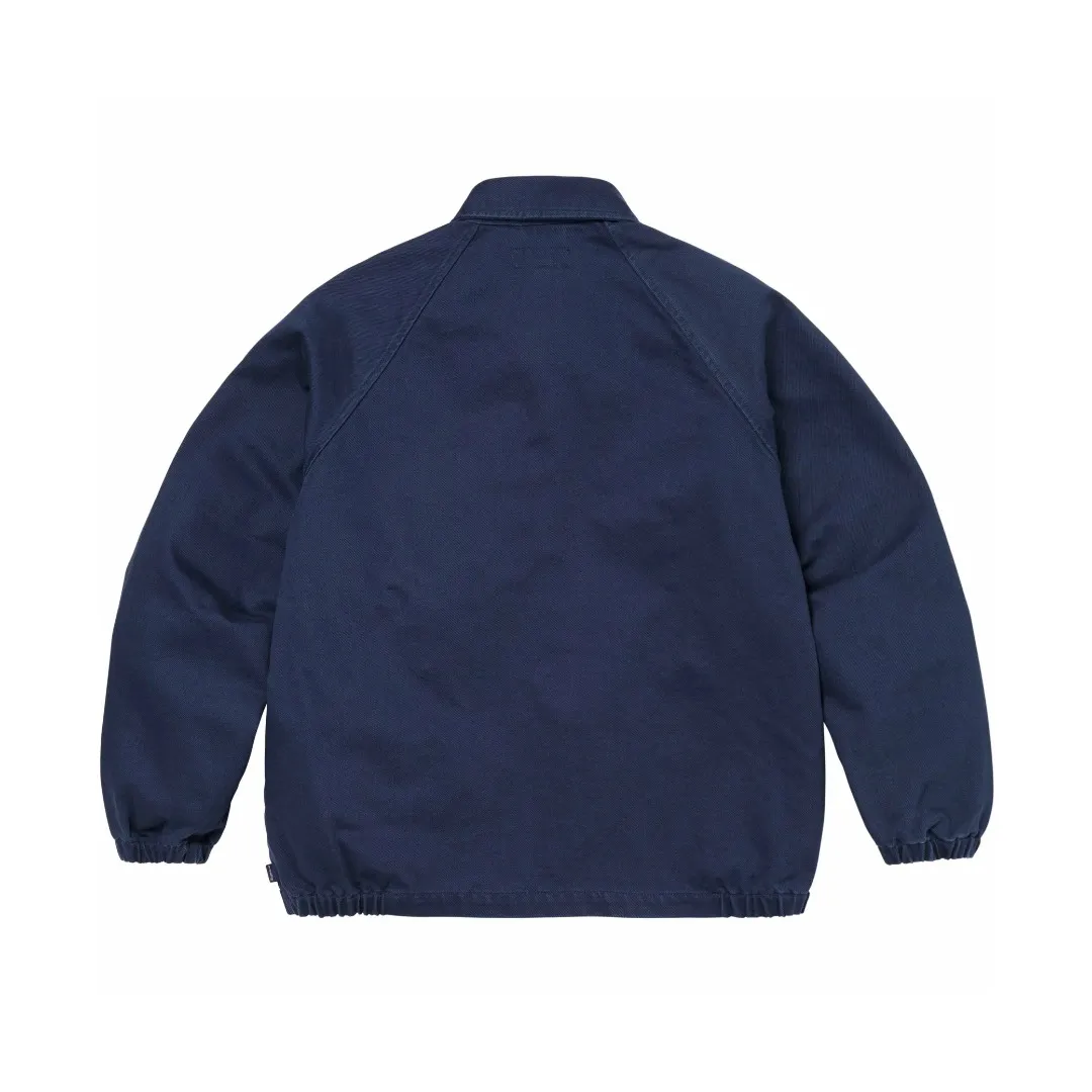 🅿️380 S266 top version Supreme 24ss CRACKED COACHES JACKET micro-label embroidered letter jacket. Fabric: ZP test, custom weaving and dyeing, pure cotton 600G pure cotton main fabric. Technology: large area of embroidery letters on the front. Imported Behringer embroidery machine operation, exquisite and perfect presentation. Customized ZP main logo/washing water label/tag/packaging bag (equipped with extra large thickened handbag) Color: black sapphire blue Size: S~XL