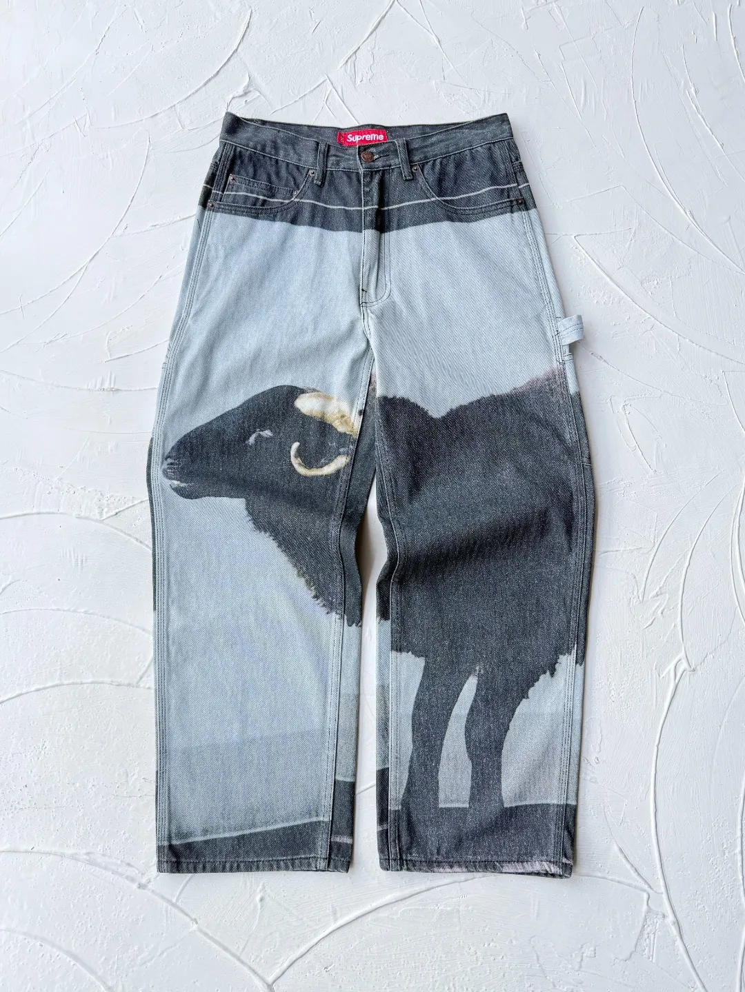 🅿️490 Sup Damien Hirst Painter Jean artist joint animal print denim trousers 30 yards 32 yards 34 yards 36 yards 38 yards black green