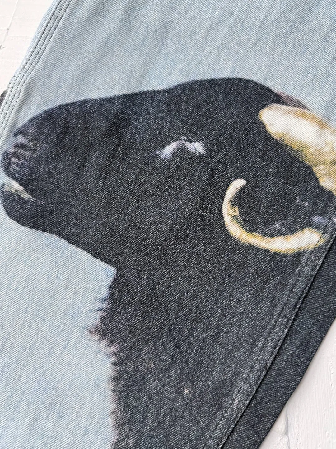 🅿️490 Sup Damien Hirst Painter Jean artist joint animal print denim trousers 30 yards 32 yards 34 yards 36 yards 38 yards black green