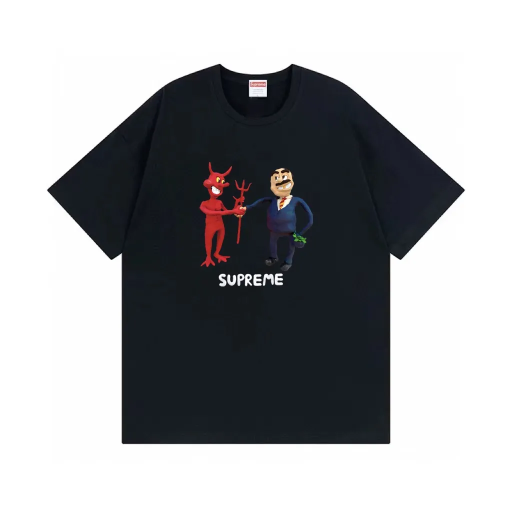 #S110 p110💰 Supreme SS23 Week9 BUSINESS TEE devil's contract printing, loose fit, made of 260g combed cotton double yarn, all three standards from fabrics to accessories, ZP, imported Matsui company's slurry printing will never crack, the whole piece adopts three-needle five-thread technology (neckline-shoulder seam-sleeve seam double line, looks more three-dimensional and textured) consistent with the original version, classic version Feel free to compare zp. The whole piece adopts three-needle five-thread craftsmanship (neckline-shoulder seam-sleeve seam double thread, which looks more three-dimensional and textured). It has the same craftsmanship as the original original, classic version. Color: white, black, pink, dark green, brown. Size: S M L XL XXL
