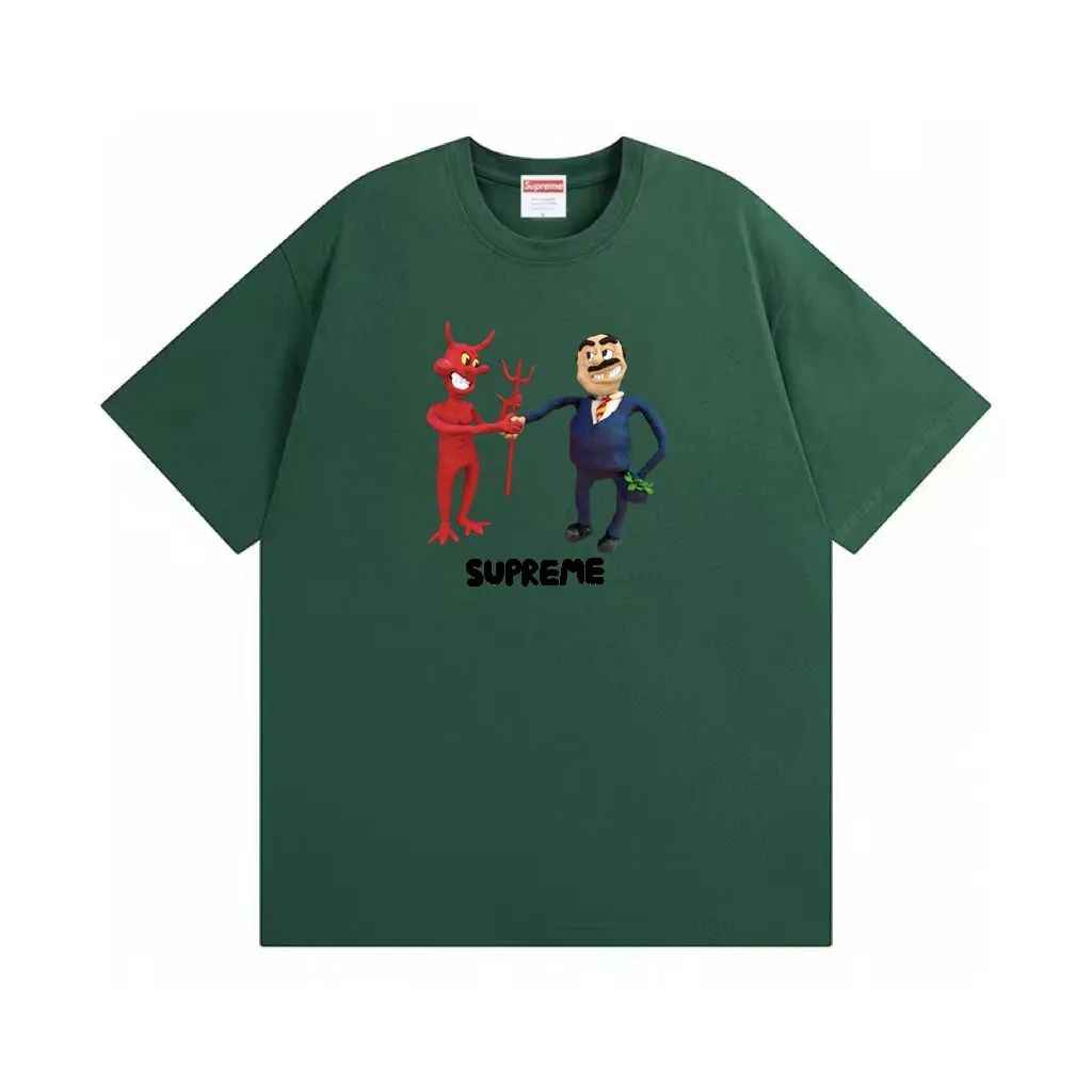 #S110 p110💰 Supreme SS23 Week9 BUSINESS TEE devil's contract printing, loose fit, made of 260g combed cotton double yarn, all three standards from fabrics to accessories, ZP, imported Matsui company's slurry printing will never crack, the whole piece adopts three-needle five-thread technology (neckline-shoulder seam-sleeve seam double line, looks more three-dimensional and textured) consistent with the original version, classic version Feel free to compare zp. The whole piece adopts three-needle five-thread craftsmanship (neckline-shoulder seam-sleeve seam double thread, which looks more three-dimensional and textured). It has the same craftsmanship as the original original, classic version. Color: white, black, pink, dark green, brown. Size: S M L XL XXL
