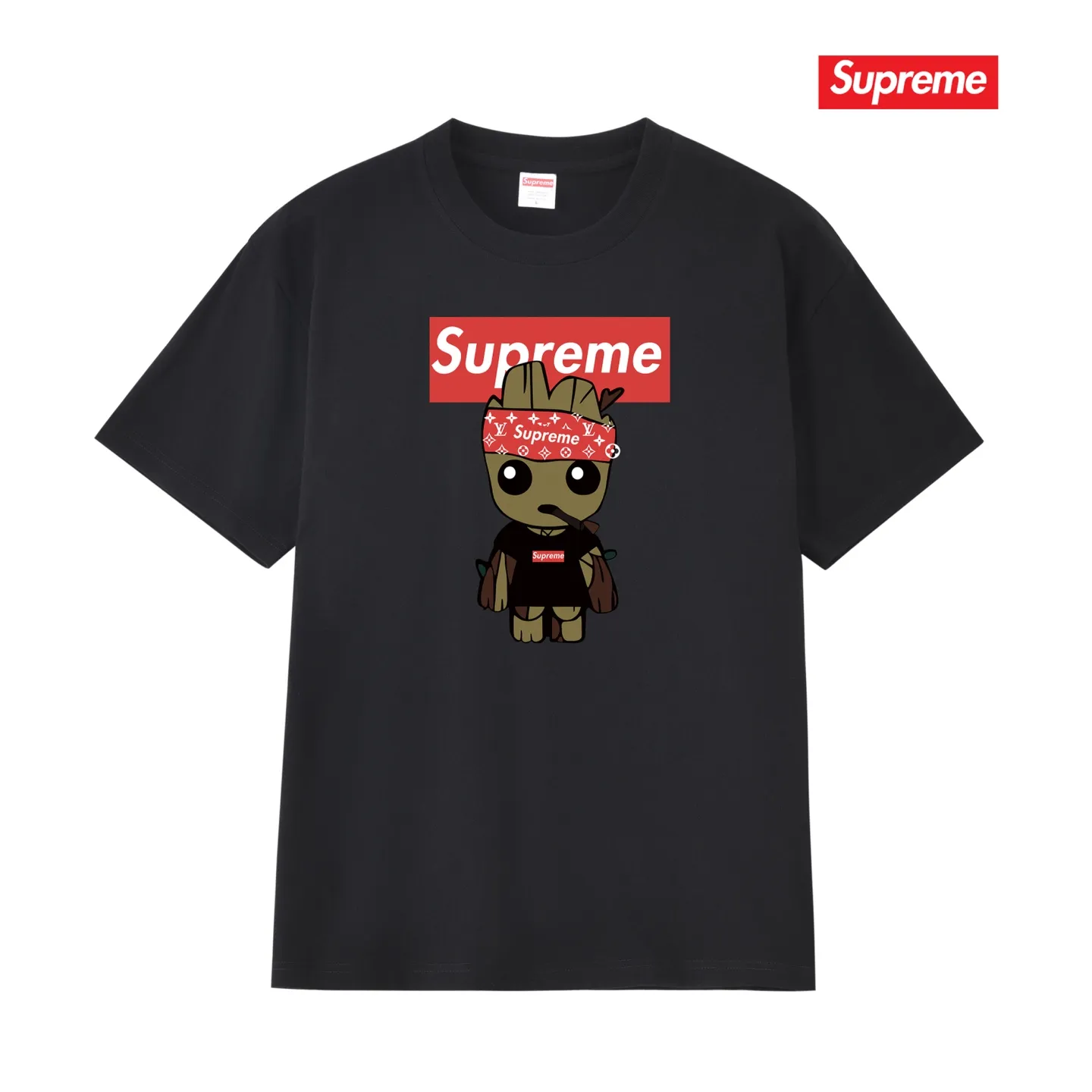 S164 P110💰 Sup Cartoon animation printed short-sleeved T-shirt, loose round neck pure cotton half-sleeved shirt, loose fit, made of 260g combed cotton double yarn, all three standards from fabric to accessories, ZP, imported Matsui company slurry printing will never crack, the whole piece adopts three-needle five-thread process. The neckline-shoulder seam-sleeve seam is double-lined, looks more three-dimensional and textured) The same process as the original version, classic version Feel free to compare zp. The whole piece adopts three-needle five-thread craftsmanship (neckline-shoulder seam-sleeve seam double thread, which looks more three-dimensional and textured). It has the same craftsmanship as the original original, classic version. Color: black, white, light gray, navy blue, pink. Size: S M L XL XXL