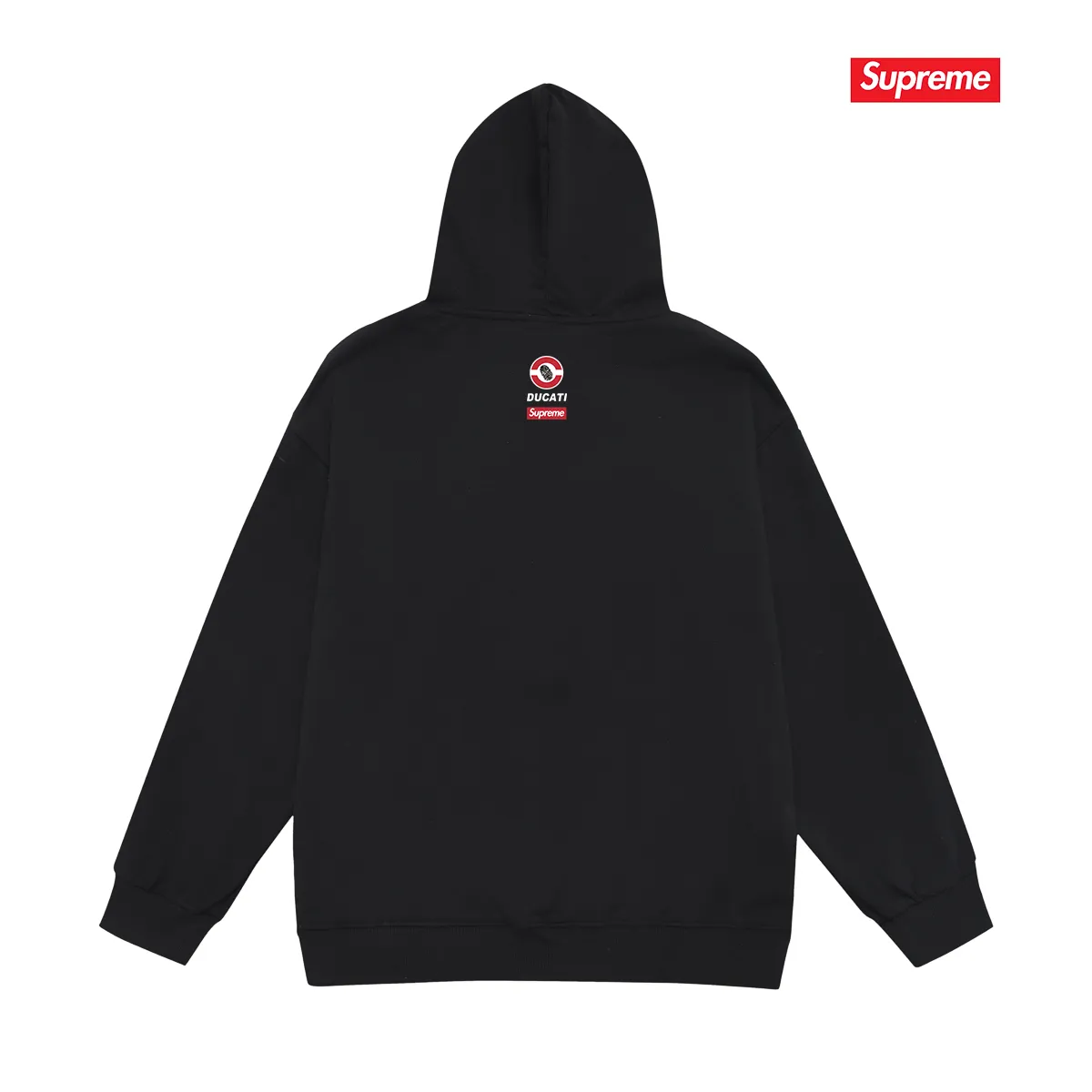 Style No. S2135 #terry P160💰 Velvet P170💰 Supreme Ducati co-branded motorcycle letter print hooded sweatshirt Made of 400g large terry 430g silver fox velvet (drop shoulder large version) fabric, soft texture and no pilling Imported environmentally friendly printing glue The pattern is bright and three-dimensional Quality 💥Same style for men and women The upper body is trendy Color: black white gray Size: S M L XL XXL
