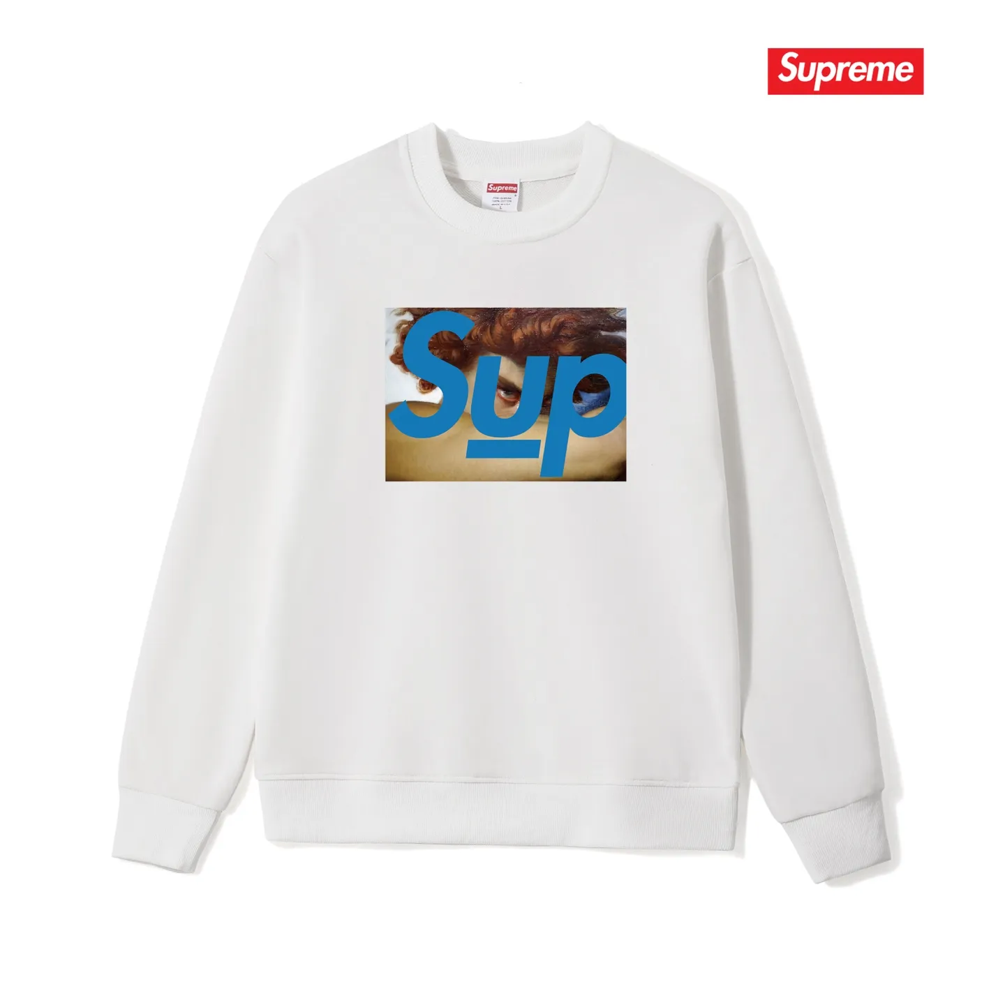 Style No. S1103 #terry p150💰 Velvet 160💰 Supreme SS23 Undercover Face co-branded human face round neck sweatshirt Made of 400 grams of large terry (drop shoulder large version) fabric, soft texture and no pilling Imported environmentally friendly printing glue The pattern is bright and three-dimensional Quality 💥Same style for men and women The upper body is trendy Color: black white gray Size: S M L XL XXL