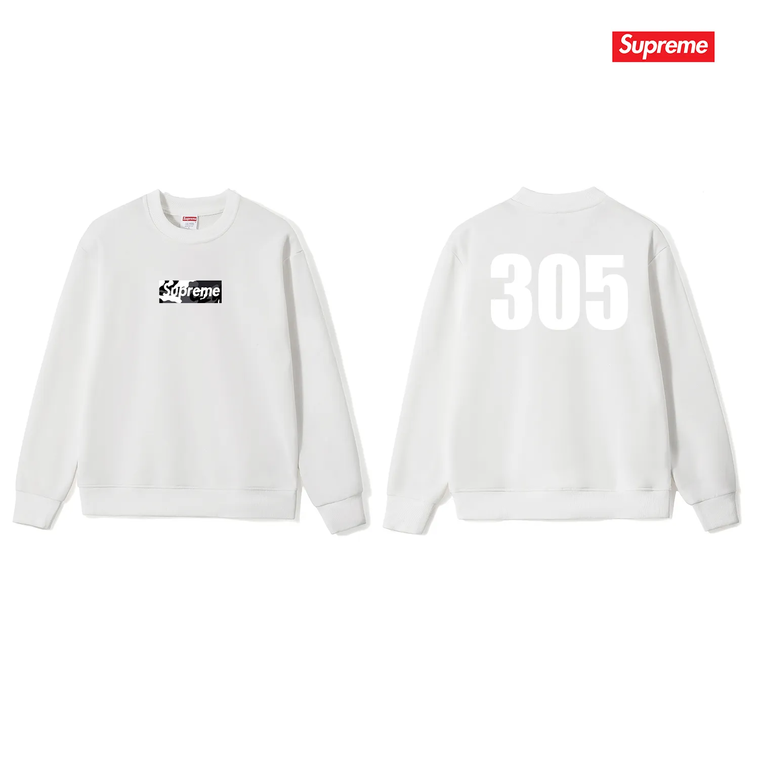 Style No. S1217 #terry p150💰 Velvet 160💰 Sup 80SS Miami Box Logo Tee Miami opening limited men's and women's round neck sweatshirt Made of 400 grams of large terry (drop shoulder large version) fabric, soft texture and no pilling Imported environmentally friendly printing glue The pattern is bright and three-dimensional Quality 💥Same style for men and women The upper body is trendy Color: black white gray Size: S M L XL XXL