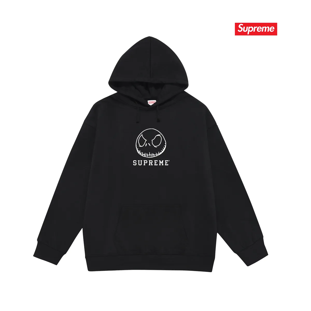 Style No. S2136 #terry P160💰 Velvet P170💰 Sup76FW SKELETON TEE Cartoon skull pattern printed hooded sweatshirt Made of 400g large terry 430g silver fox velvet (drop shoulder large version) fabric, soft texture and no pilling Imported environmentally friendly printing glue The pattern is bright and three-dimensional Quality 💥Same style for men and women The upper body is trendy Color: black white gray Size: S M L XL XXL