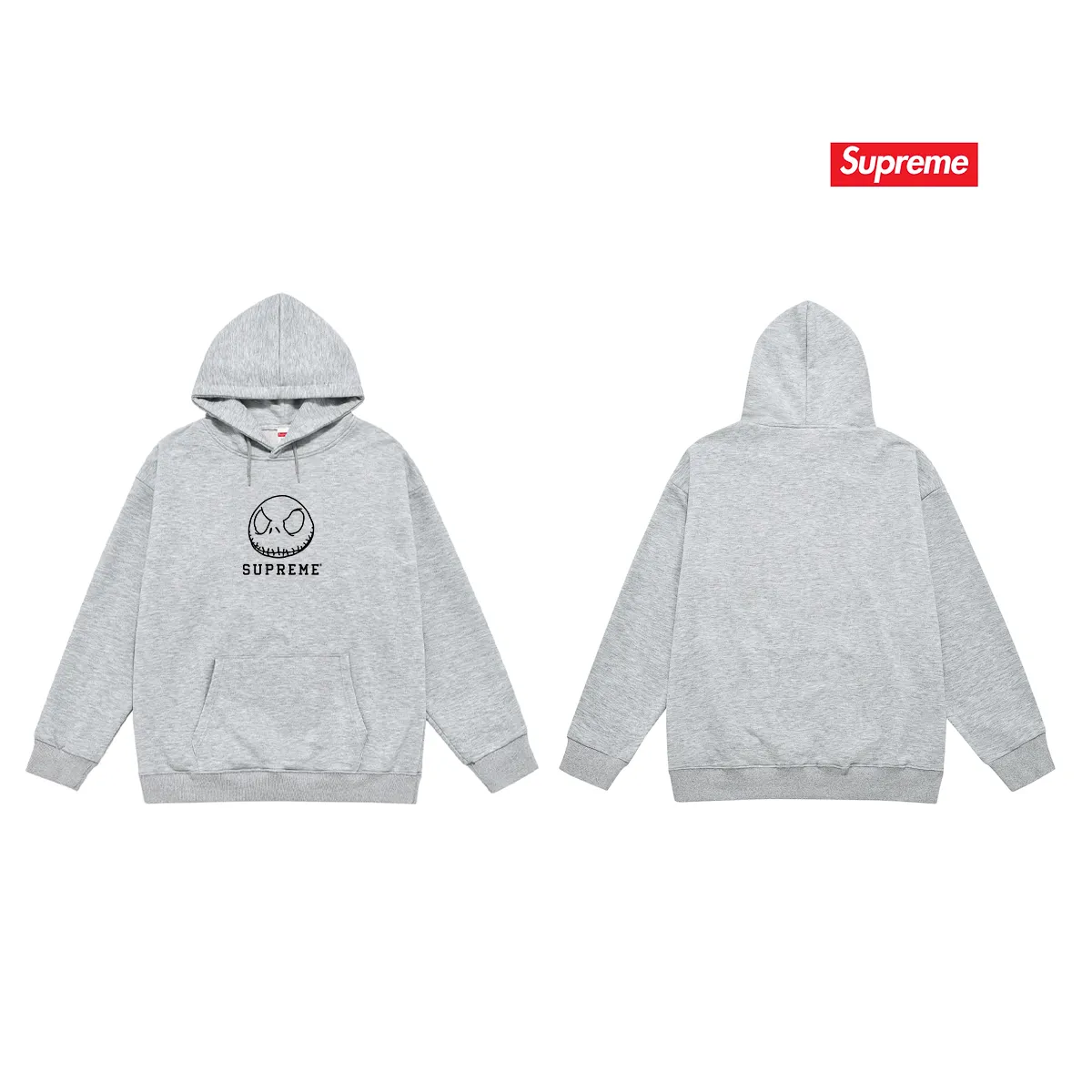 Style No. S2136 #terry P160💰 Velvet P170💰 Sup76FW SKELETON TEE Cartoon skull pattern printed hooded sweatshirt Made of 400g large terry 430g silver fox velvet (drop shoulder large version) fabric, soft texture and no pilling Imported environmentally friendly printing glue The pattern is bright and three-dimensional Quality 💥Same style for men and women The upper body is trendy Color: black white gray Size: S M L XL XXL