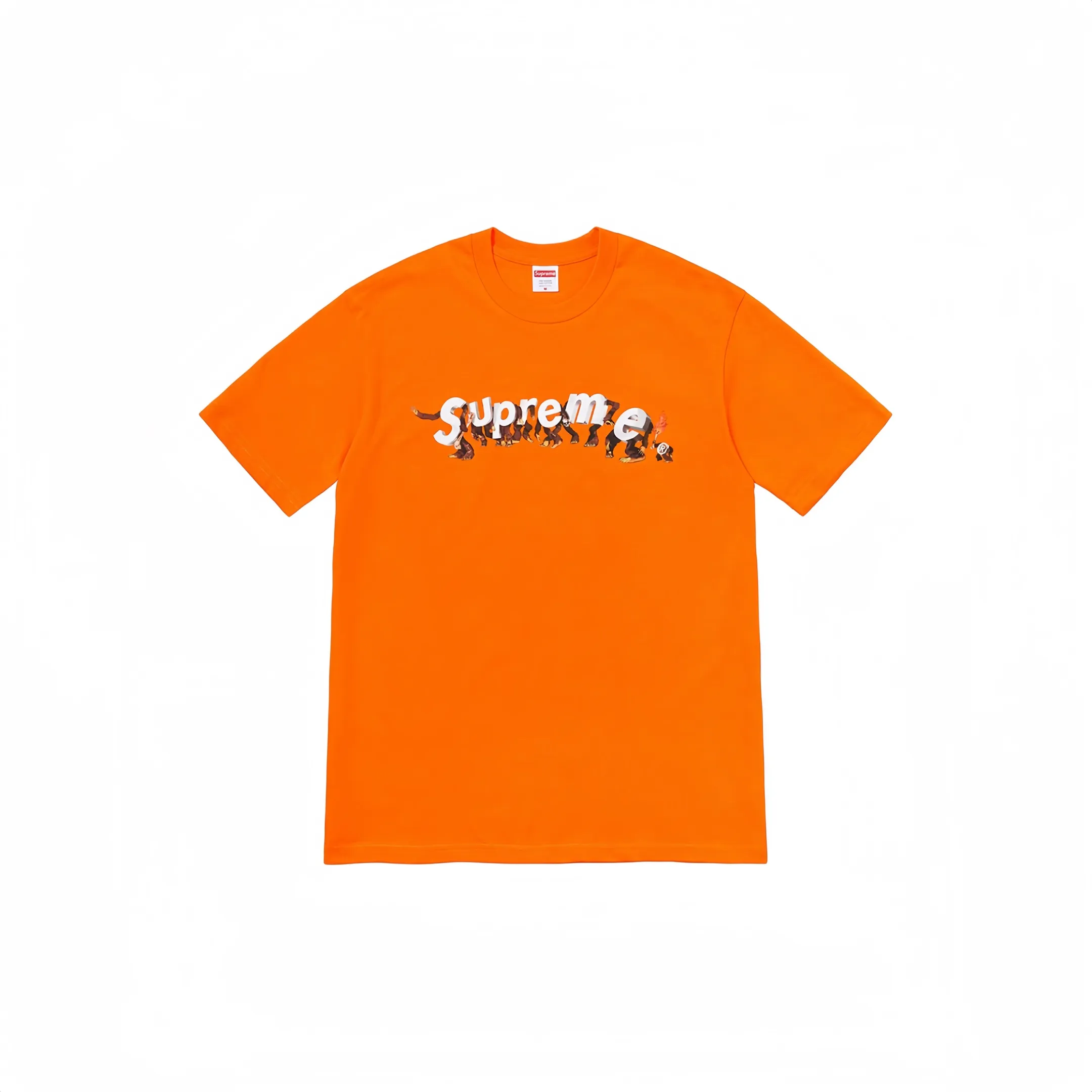 #S38 P110💰 Supreme Week 8 Apes Tee Apes logo letter printed round neck short-sleeved T-shirt is made of 260 grams of combed cotton double yarn. From fabrics to accessories, all three standards are complete and follow ZP. Imported Matsui company's slurry printing will never crack. The whole piece is made of three-needle five-thread technology. The neckline-shoulder seam-sleeve seam is double-lined, which looks more three-dimensional and textured.) The same process as the original version, classic version Feel free to compare zp. The whole piece adopts three-needle five-thread craftsmanship. The neckline-shoulder seam-sleeve seam is double-threaded, which looks more three-dimensional and textured.) It has the same craftsmanship as the authentic original, classic version. Color: navy blue, green, white, black, orange. Size: S M L XL XXL