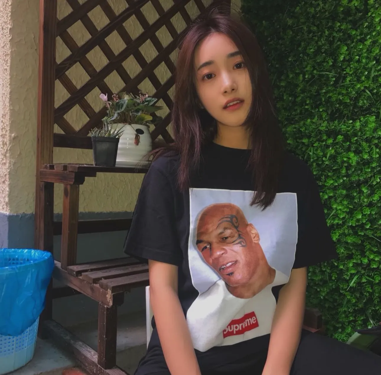 #S117 p110💰 Supreme Mike Tyson Tee Tyson printed short-sleeved T-shirt, same style for men and women, black and white Size: S M L XL XXL
