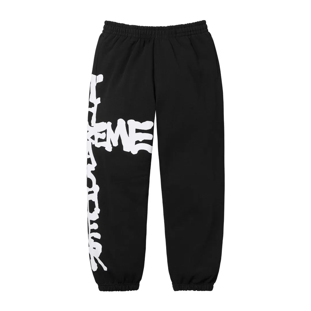 S586💰p310 Top version SUPREME®/THRASHER® CREWNECK FW24 flame co-branded letter printed plus velvet sweatpants Fabric: ZP testing custom woven and dyed pure cotton 460G velvet main fabric horizontal cutting 520G 2X2 thread Printing: Printing uses thermoset ink printing, also known as plastic ink, or self-adhesive ink. Its ingredients are: mainly composed of polyvinyl chloride (PVC) and phthalates. PVC and phthalates, color fixing agents, stabilizers, and thickeners are mixed to form thermoset ink. It is not the digital direct printing advertised on the market. The printing texture of thermoset ink is beyond the reach of digital direct printing. Customized ZP Main label/wash label/tag/packaging bag (equipped with extra large thickened handbag) Size: S~XL