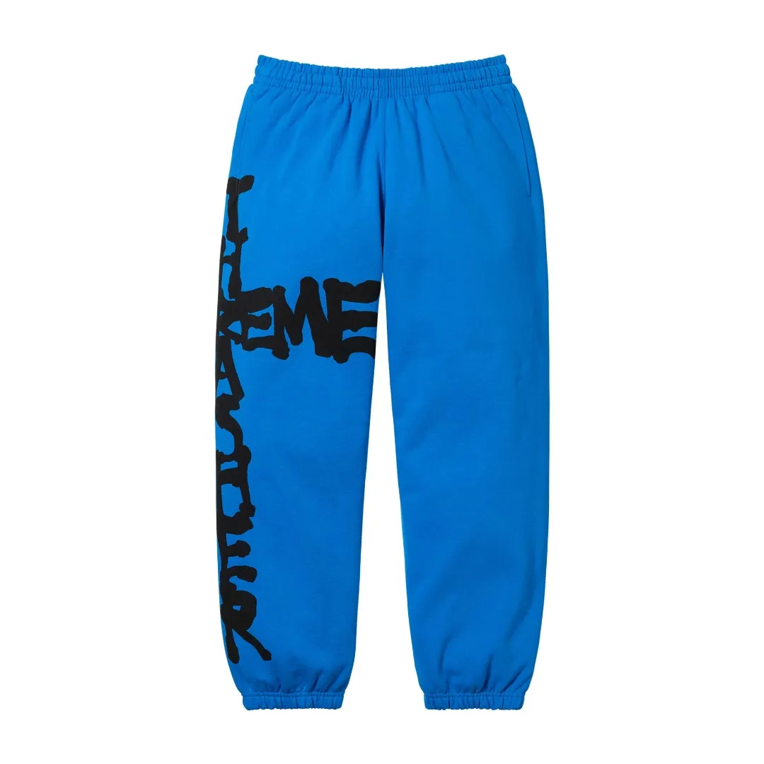 S586💰p310 Top version SUPREME®/THRASHER® CREWNECK FW24 flame co-branded letter printed plus velvet sweatpants Fabric: ZP testing custom woven and dyed pure cotton 460G velvet main fabric horizontal cutting 520G 2X2 thread Printing: Printing uses thermoset ink printing, also known as plastic ink, or self-adhesive ink. Its ingredients are: mainly composed of polyvinyl chloride (PVC) and phthalates. PVC and phthalates, color fixing agents, stabilizers, and thickeners are mixed to form thermoset ink. It is not the digital direct printing advertised on the market. The printing texture of thermoset ink is beyond the reach of digital direct printing. Customized ZP Main label/wash label/tag/packaging bag (equipped with extra large thickened handbag) Size: S~XL