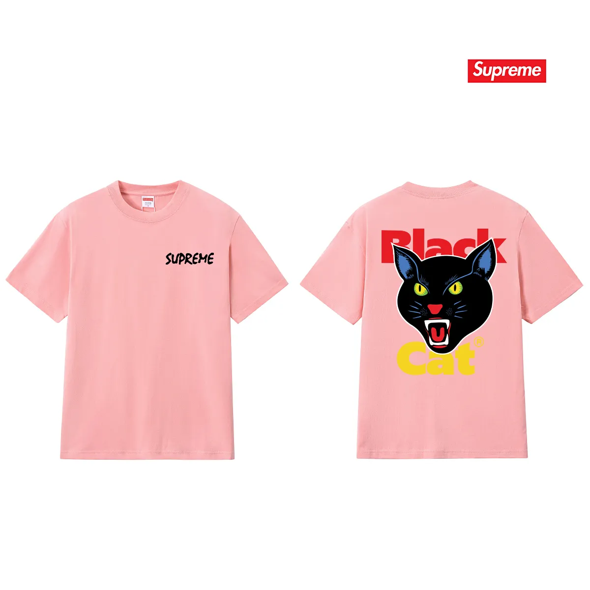 S180 P110💰 Sup small toe logo short-sleeved men's and women's new versatile pure cotton printed fashionable round neck casual top T-shirt. Loose fit. Made of 260 grams of combed cotton double yarn. From fabrics to accessories, all three standards are complete and follow the ZP. Imported Matsui company's slurry printing will never crack. The whole thing adopts three-needle five-thread technology. The neckline-shoulder seam-sleeve seam is double-lined, which looks more three-dimensional and textured.) The same process as the original version, classic version Feel free to compare zp. The whole piece adopts three-needle five-thread craftsmanship (neckline-shoulder seam-sleeve seam double thread, which looks more three-dimensional and textured). It has the same craftsmanship as the original original, classic version. Color: black, white, light gray, pink, navy. Size: S M L XL XXL