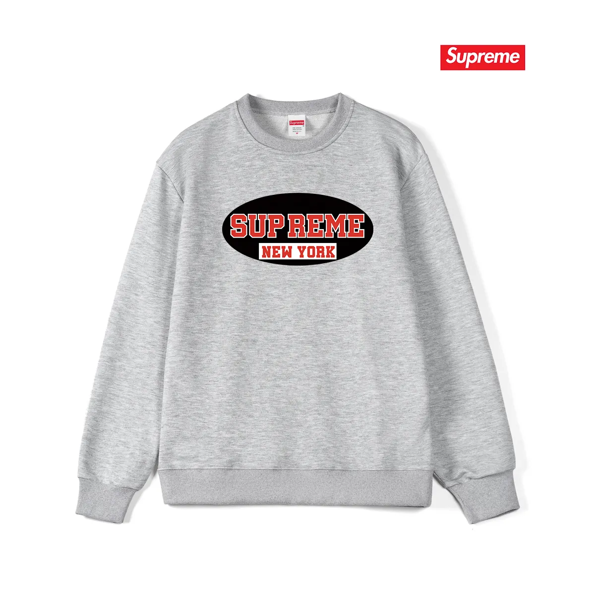 Style No. S1020 #terryp150💰 Velvet 160💰 Supreme SS23 Week 1 NEW YORK TEE Retro Logo Printed Round Neck Sweater Made of 400g large terry (drop shoulder large version) fabric, soft and non-pilling, imported environmentally friendly printing glue, bright and three-dimensional pattern, quality 💥Same style for men and women. The upper body is trendy. Color: Black White Gray Size: S M L XL XXL