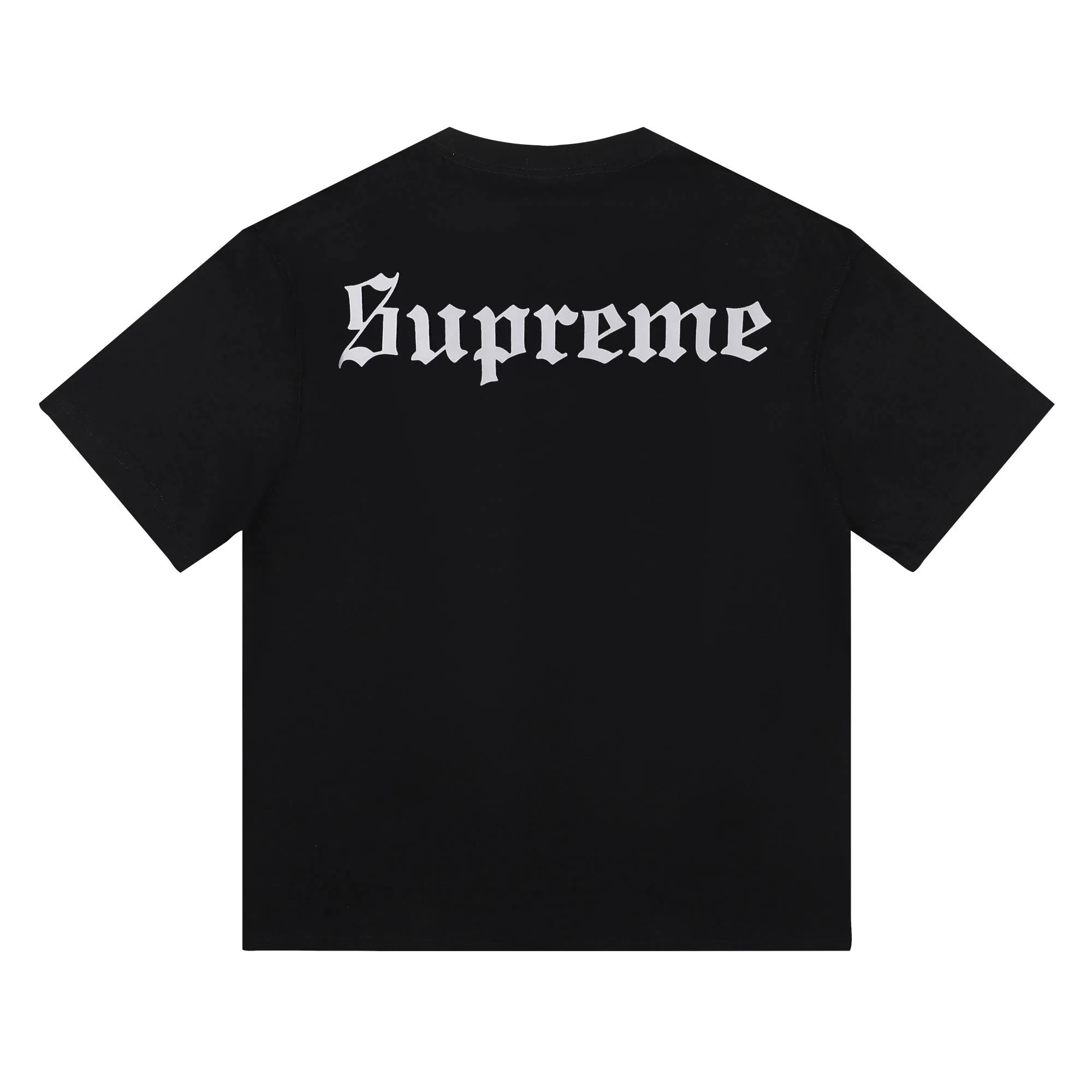 P136 Supreme Snow White t White Black SMLXL Size Shoulder Width Bust Length S 52 56 70 M 54 58 72 L 56 60 74 XL 58 62 76