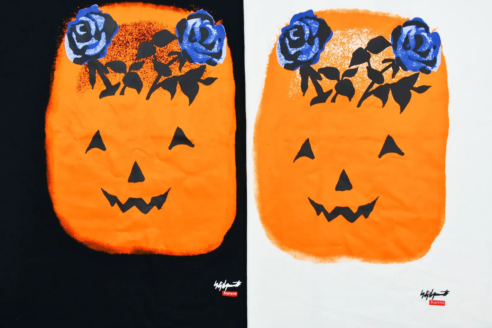 🅿️130 S109 Supreme 22FW Yohji Yamamoto Pumpkin Tee Yamamoto Yohji co-branded pumpkin short-sleeved T-shirt. Refuse to look at pictures to make goods. Refuse to compare wrong versions. Use cylindrical seamless technology (original technology, there are no stitched bones on the side of the clothes, key points of identification) The fabrics are all custom-woven and dyed, 280g weight, 100% cotton, cylindrical fabric. Cylindrical fabric is a knitted fabric woven with a cylinder loom. The needles are distributed in a cylindrical shape on the fuselage. The gray fabric is a large cylinder, which needs to be opened and shaped before it can be used further. There are no slits on the side of the clothes, so there is no washing label on the side of ordinary short-sleeves. There is only one collar label behind the neck. The printing uses thermosetting ink printing imported from Belgium, also known as plastic ink, or self-adhesive ink. Its ingredients are: mainly composed of polyvinyl chloride (PVC) and phthalates, including PVC and phthalates, color fixing agents, and stabilizers. The thermosetting ink is composed of a mixture of agents and thickeners, which is not the digital direct printing advertised on the market. The printing texture of thermosetting ink is unachievable by digital direct printing. The collar label has a watermark anti-counterfeiting effect, a real anti-counterfeiting layer, a version with a high probability of passing the inspection, and the original packaging picture has a high probability of passing the test. Size：S-XL