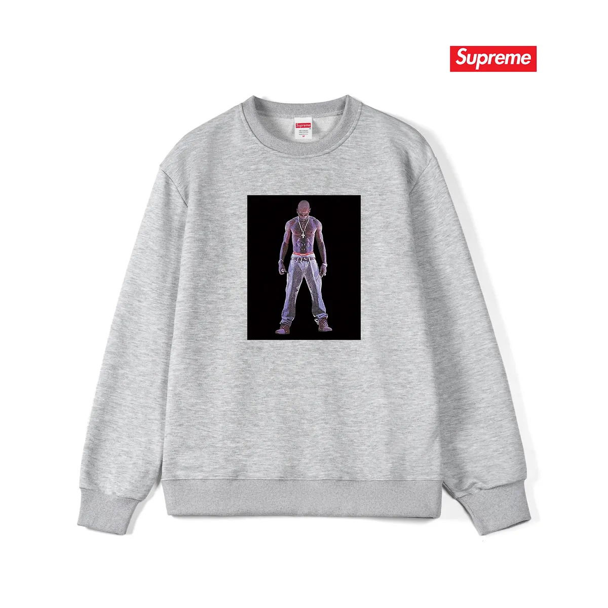 Style No. S1122 #terry p150💰 Velvet 160💰 Supreme SS20 Week 1 TupacHologram Tee virtual character round neck sweatshirt Made of 400 grams of large terry (drop shoulder large version) fabric, soft texture and no pilling Imported environmentally friendly printing glue The pattern is bright and three-dimensional Quality💥Same style for men and women The upper body is fashionable Color: black white gray Size: S M L XL XXL