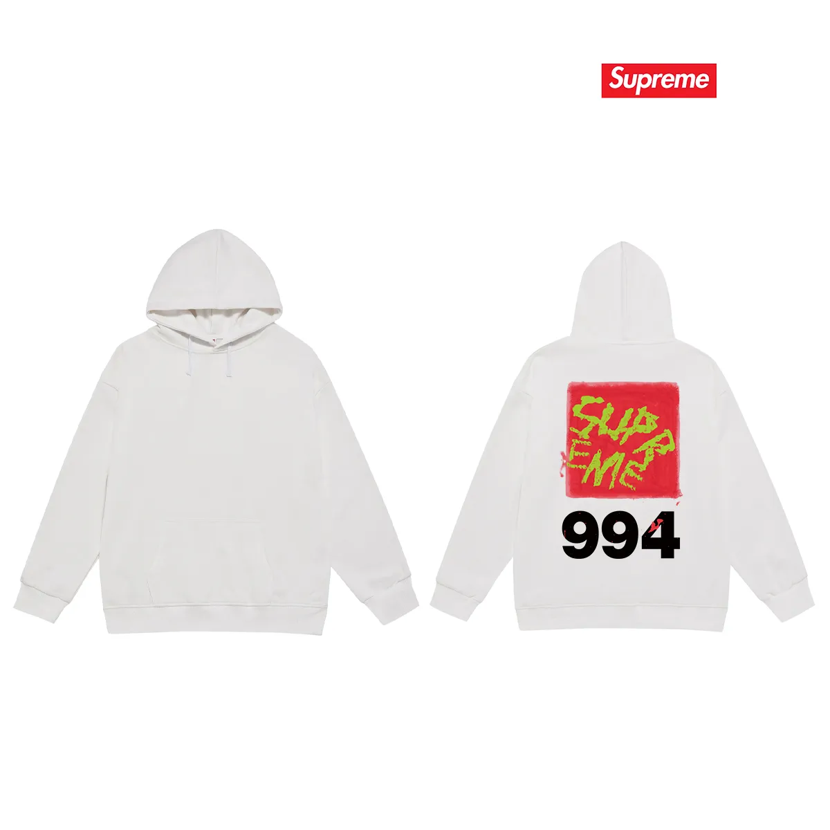 Style No. S2241 #terry P160💰 Velvet P170💰 Supreme SS24 Spring T-shirt series WEEK9 PAI NTTEE back printed hooded sweatshirt Made of 400g large terry 430g silver fox velvet (drop shoulder large version) fabric, soft texture and no pilling Imported environmentally friendly printing glue The pattern is bright and three-dimensional Quality 💥Same style for men and women The upper body is trendy Color: black White Gray Size: S M L XL XXL