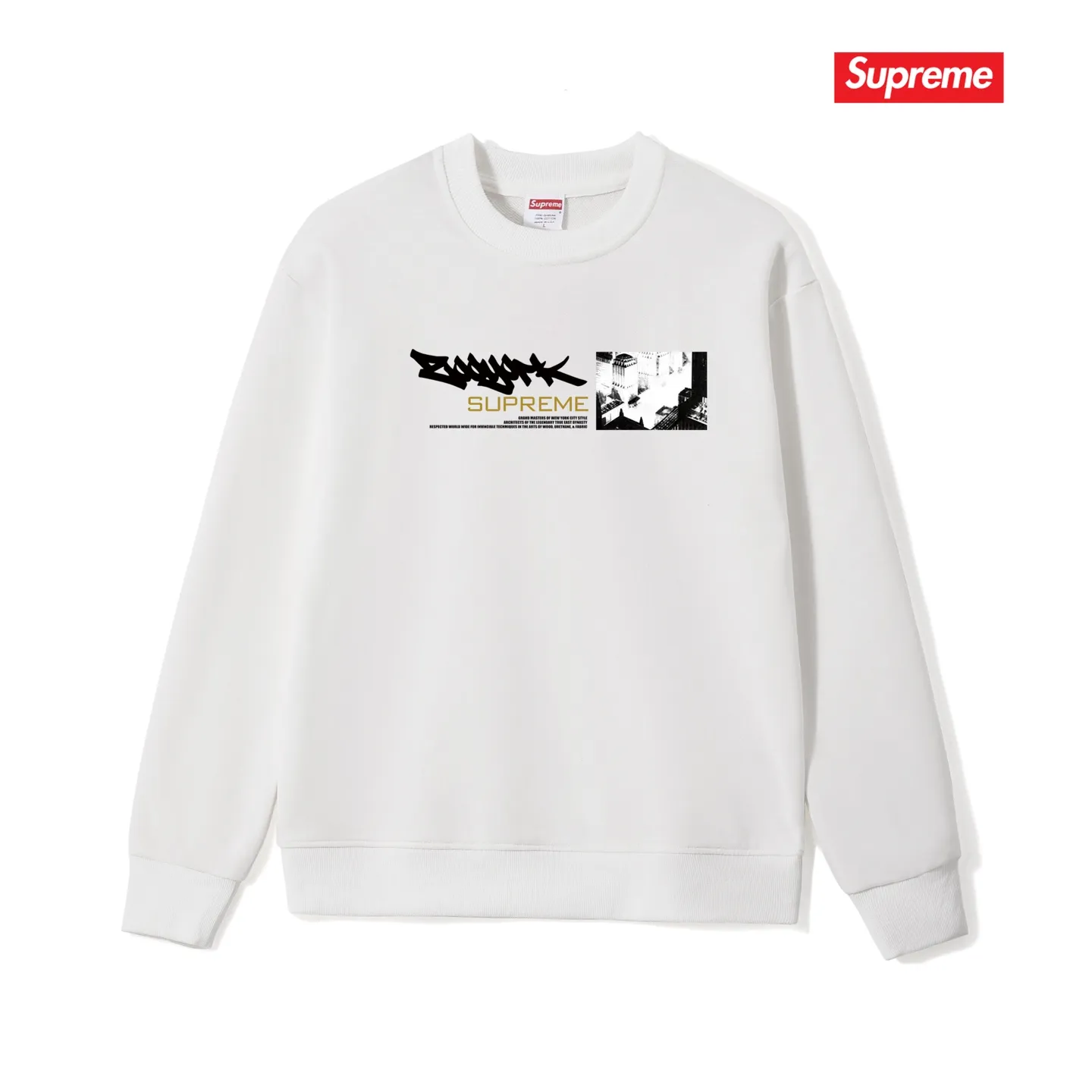 Style No. S1234 #terry p150💰 Velvet 160💰 Supreme Zoo York co-branded model SS25 WEEK17 Dynasty Tee chest printed round neck sweatshirt Made of 400 grams of large terry (drop shoulder large version) fabric, soft texture and no pilling Imported environmentally friendly printing glue The pattern is bright and three-dimensional Quality 💥Same style for men and women The upper body is trendy Color: black white gray Size: S M L XL XXL