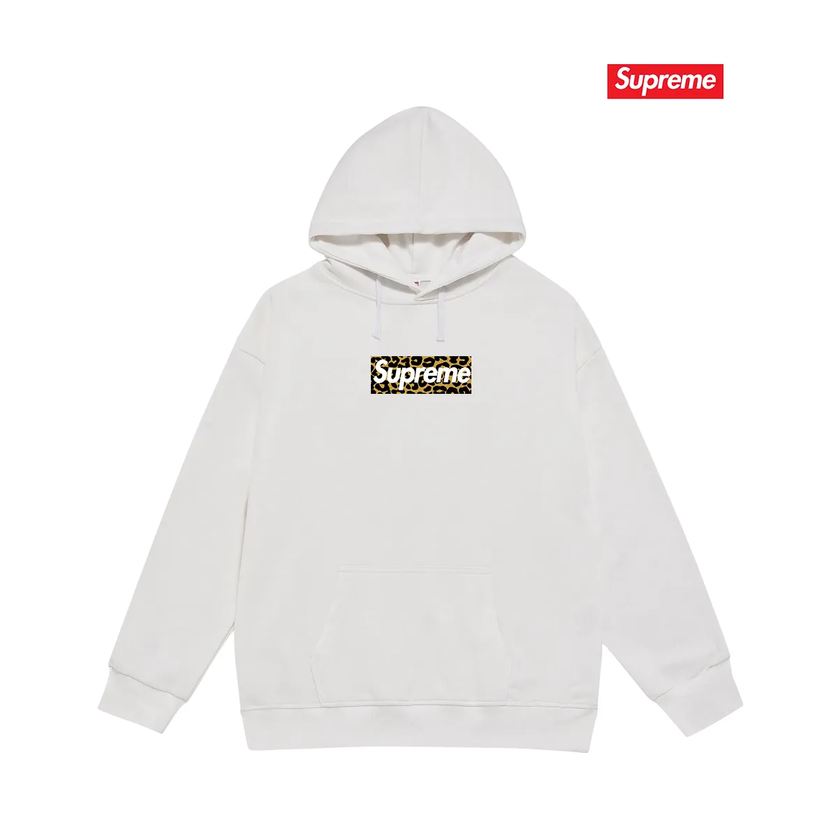 Style No. S2154 #terry P160💰 Velvet P170💰 supreme SS24 Shanghai opening limited leopard print hooded sweatshirt Made of 400g large terry 430g silver fox velvet (drop shoulder large version) fabric, soft texture and no pilling Imported environmentally friendly printing glue The pattern is bright and three-dimensional Quality 💥Same style for men and women The upper body is trendy Color: black white gray Size: S M L XL XXL
