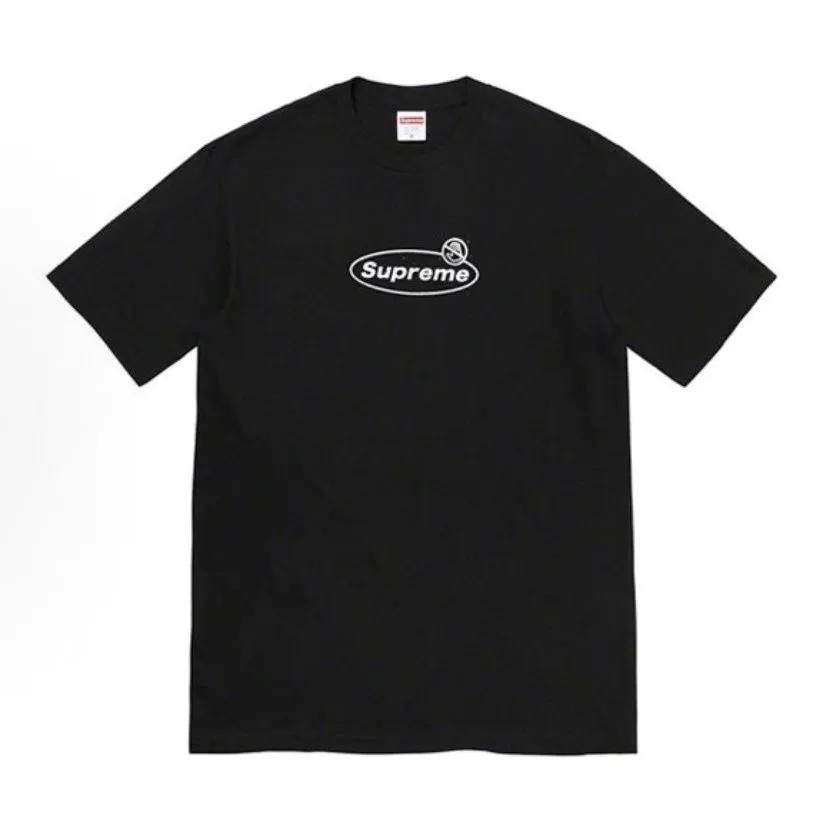 S144 P110💰 Sup 74FW Warning Tee Warning Prohibited Slogan Logo Short Sleeve New Couple T-Shirt Loose Loose Fit Made of 260g combed cotton double yarn All three standards from fabrics to accessories are complete ZP Imported Matsui Company slurry printing will never crack The whole piece adopts three-needle five-thread technology The neckline-shoulder seam-sleeve seam is double-lined, which looks more three-dimensional and textured) The same process as the original version, classic version Feel free to compare zp. The whole piece adopts three-needle five-thread craftsmanship. The neckline-shoulder seam-sleeve seam is double-threaded, which looks more three-dimensional and textured.) It has the same craftsmanship as the original original, classic version. Color: Black White Size: S M L XL XXL