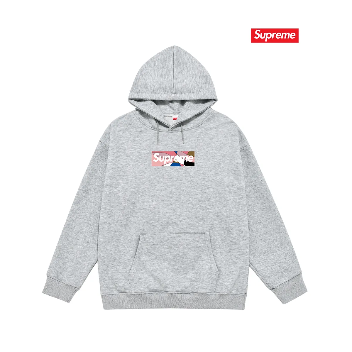 Style number S2074 #terry P160💰 Velvet P170💰 Supreme Week 16 x Emilio Pucci joint model Box Logo Tee Logo printed hooded sweatshirt Made of 400g large terry 430g silver fox velvet (drop shoulder large version) fabric, soft texture and no pilling, imported environmentally friendly printing glue, bright and three-dimensional pattern, quality 💥Same style for men and women, the upper body is trendy Color: Black White Gray Size: S M L XL XXL