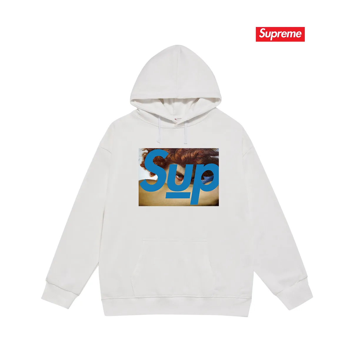 Style No. S2103 #terry P160💰 Velvet P170💰 Supreme SS23 Undercover Face co-branded human face hooded sweatshirt Made of 400g large terry 430g silver fox velvet (drop shoulder large version) fabric, soft texture and no pilling Imported environmentally friendly printing glue The pattern is bright and three-dimensional Quality 💥Same style for men and women The upper body is trendy Color: black white gray Size: S M L XL XXL
