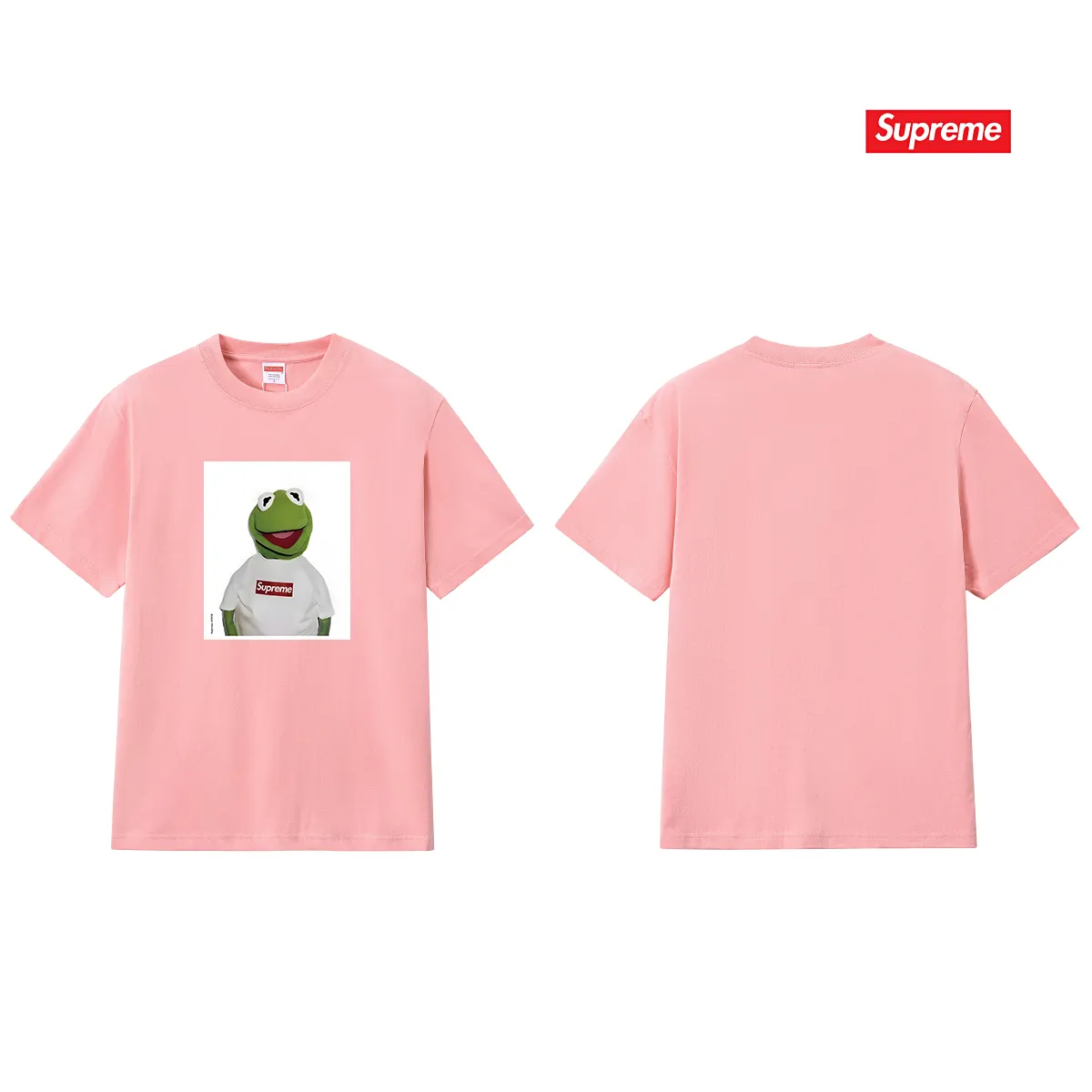 S174 P110💰 Sup 74ss Summer new Komi Frog short-sleeved round neck T-shirt summer half-sleeved loose and versatile tee for men and women couples Loose version Made of 260 grams of combed cotton double yarn From fabrics to accessories, all three standards are complete and follow ZP Imported Matsui company slurry printing will never crack The whole piece is made with a three-needle five-thread process. The collar-shoulder seam-sleeve seam is double-lined, which looks more three-dimensional and textured. The process is the same as the authentic original version, and the classic version is free to compare zp. The whole piece is made with a three-needle five-thread process. The neckline-shoulder seam-sleeve seam is double-threaded, which looks more three-dimensional and textured. The process is the same as the authentic original version. The classic version. Color: Black White Navy Blue Light Gray Pink Size: S M L XL XXL