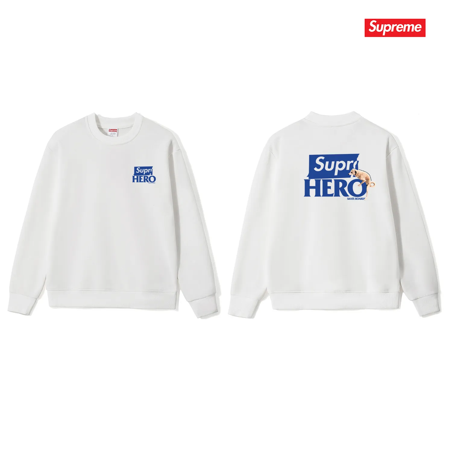 Style No. S1018 #terryp150💰 Plush 160💰 Supreme ANTIHERO joint series SS22 Week 17 Antihero Dog Tee Dog letter logo printed round neck sweatshirt Made of 400g large terry (drop shoulder large version) fabric, soft texture and no pilling Imported environmentally friendly printing glue The pattern is bright and three-dimensional Quality 💥Same style for men and women The upper body is trendy Color: black white gray Size: S M L XL XXL